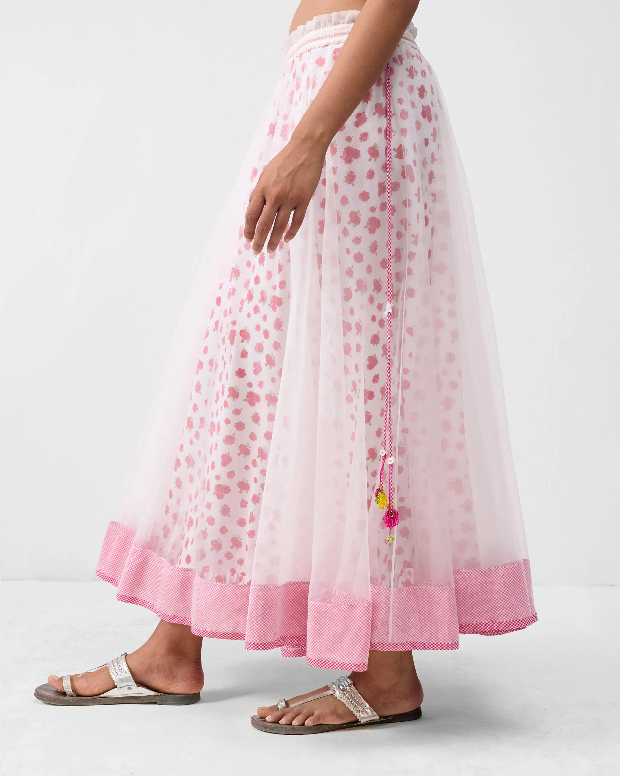 Pushkar Skirt - Ivory & Watermelon - Image 4