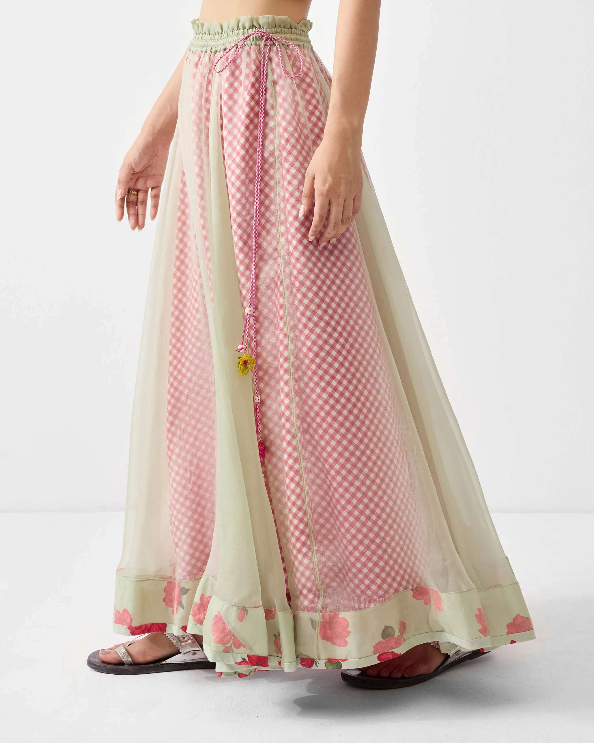 Pushkar Skirt - Mint & Watermelon - Image 5