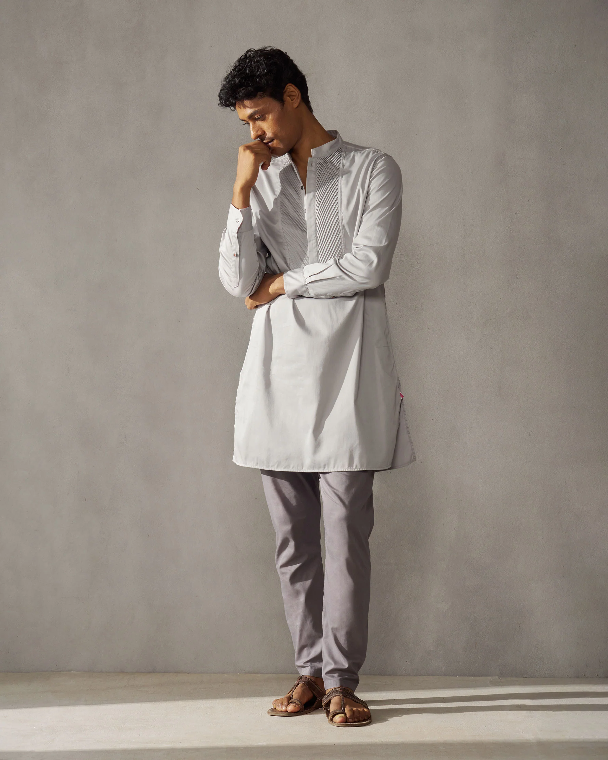 Raat Kurta - Grey - Image 6