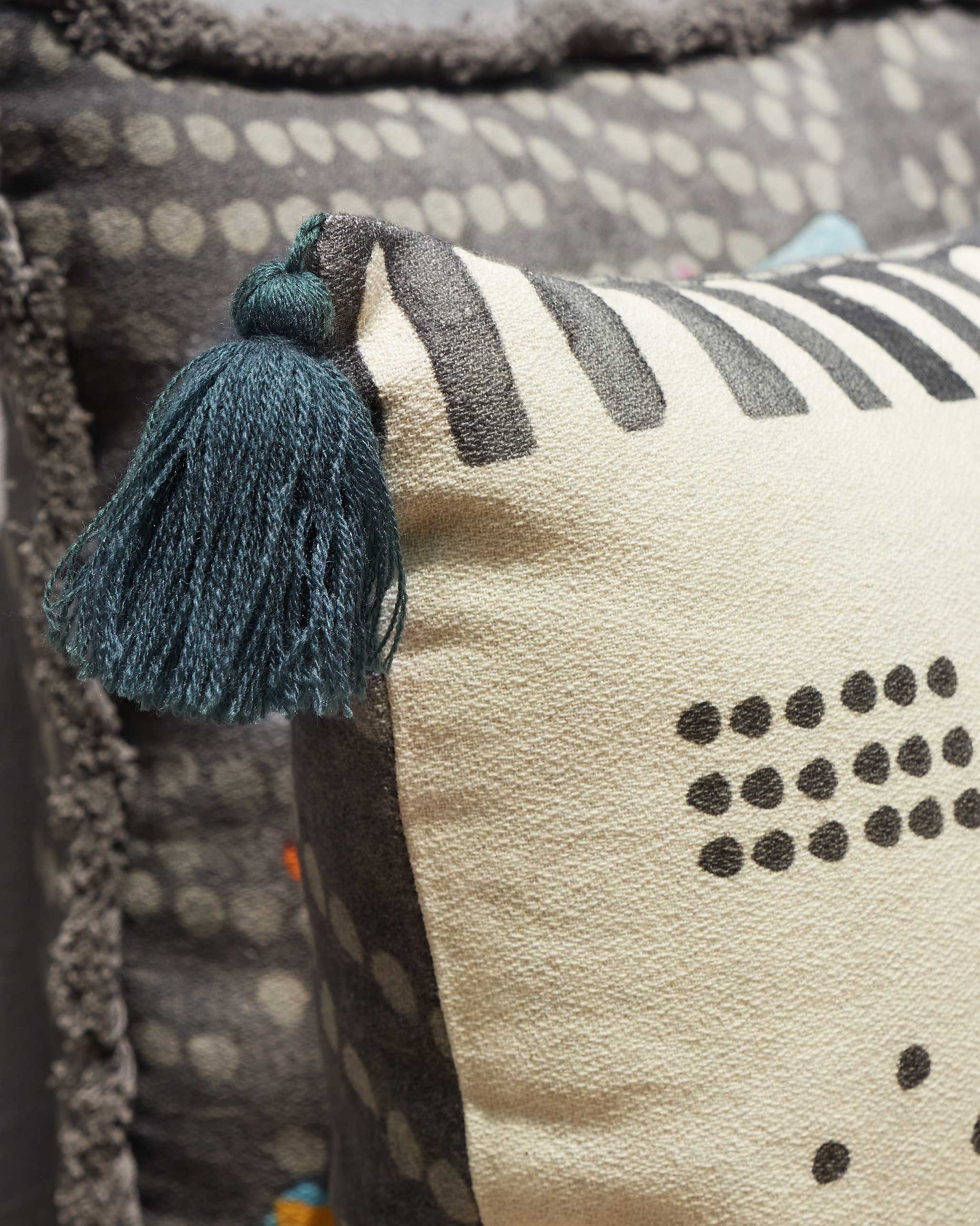 Raha Lumbar Cushion Cover - Ivory - Image 3