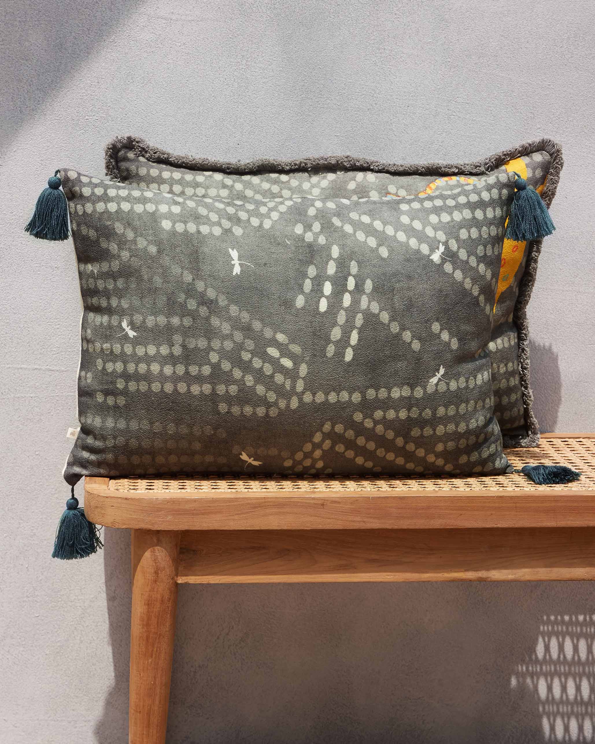 Raha Lumbar Cushion Cover - Ivory - Image 4