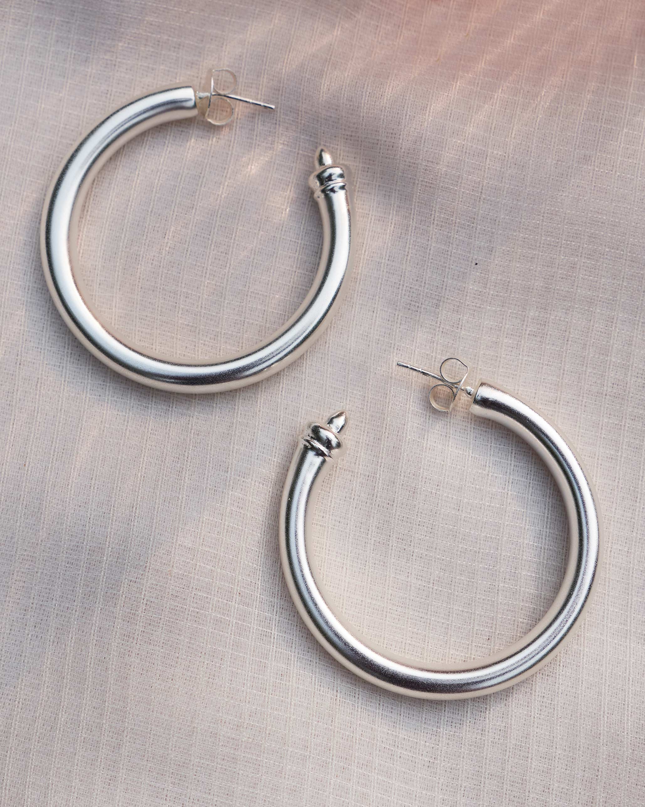 Rahi Hoops Large - Silver - Image 2