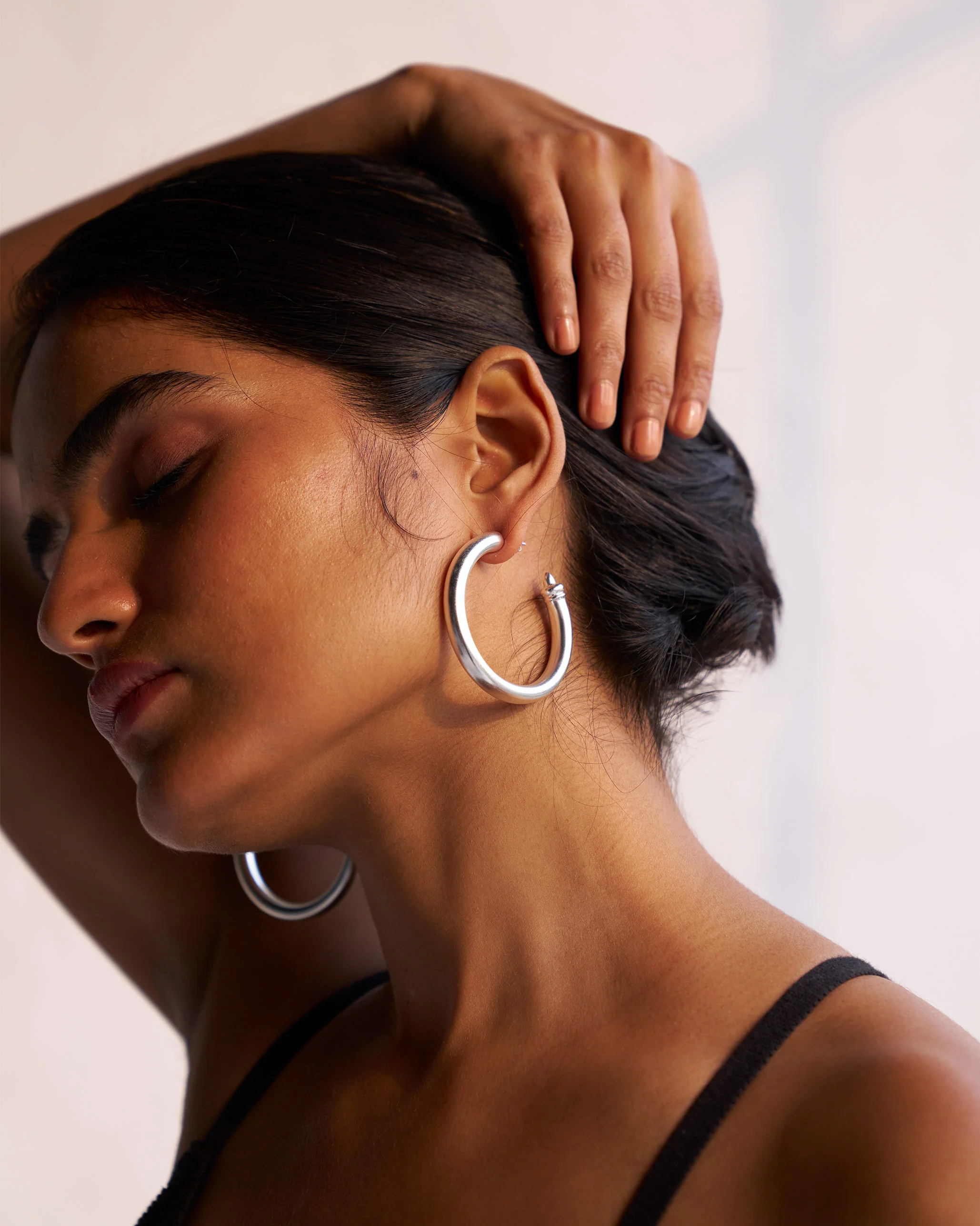 Rahi Hoops Large - Silver - Image 4
