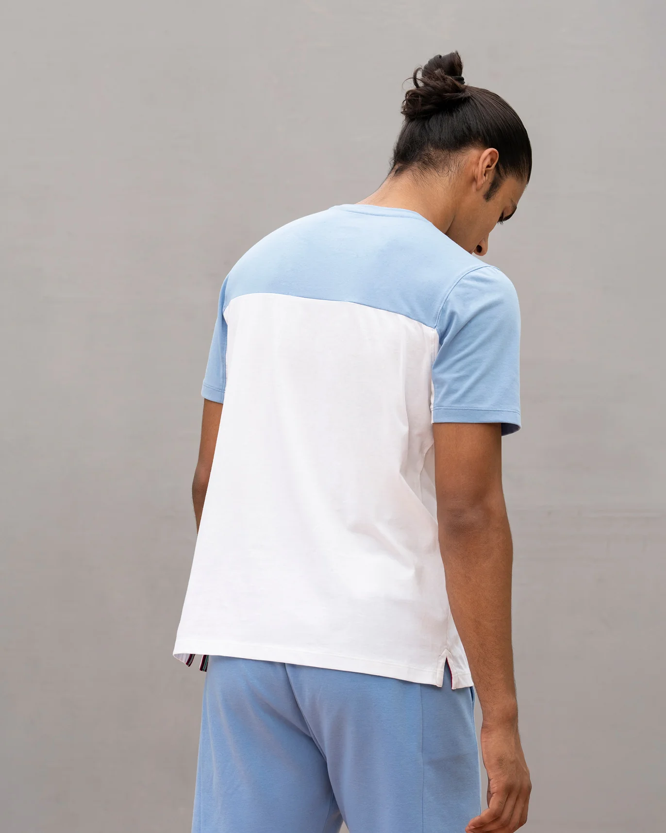 Rally Crew Neck T-shirt - Blue & White - Image 5