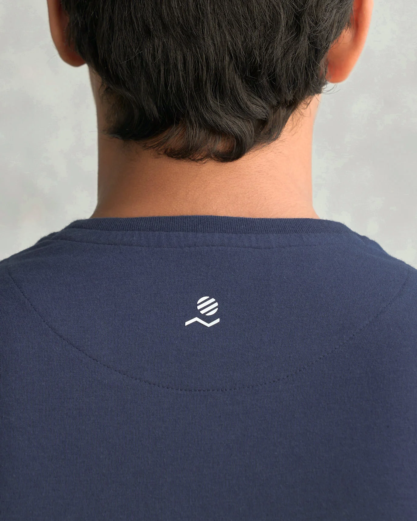 Rally Crew Neck T-shirt - Navy & White - Image 3