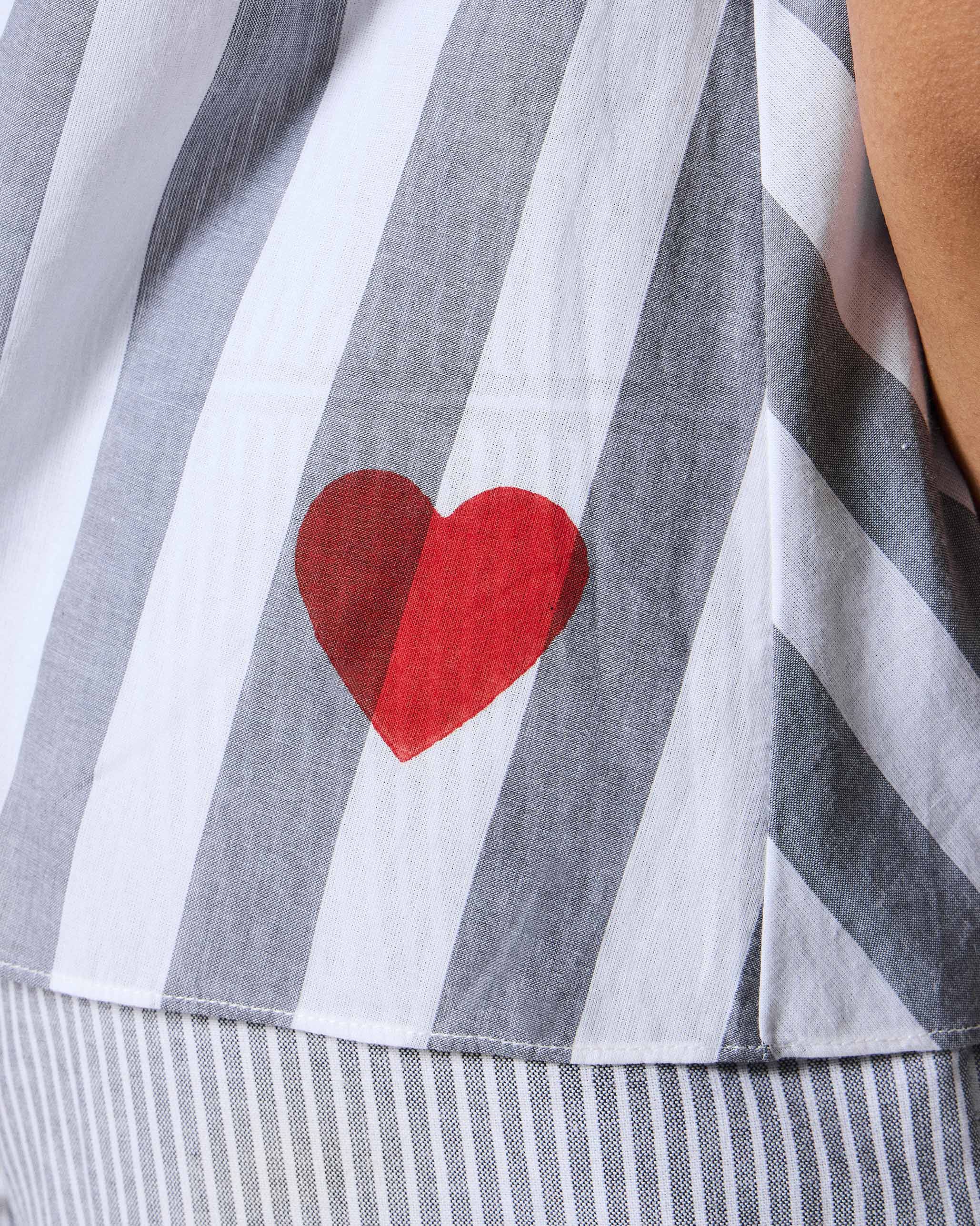 Rann Shirt - Grey & White Stripes - Image 6