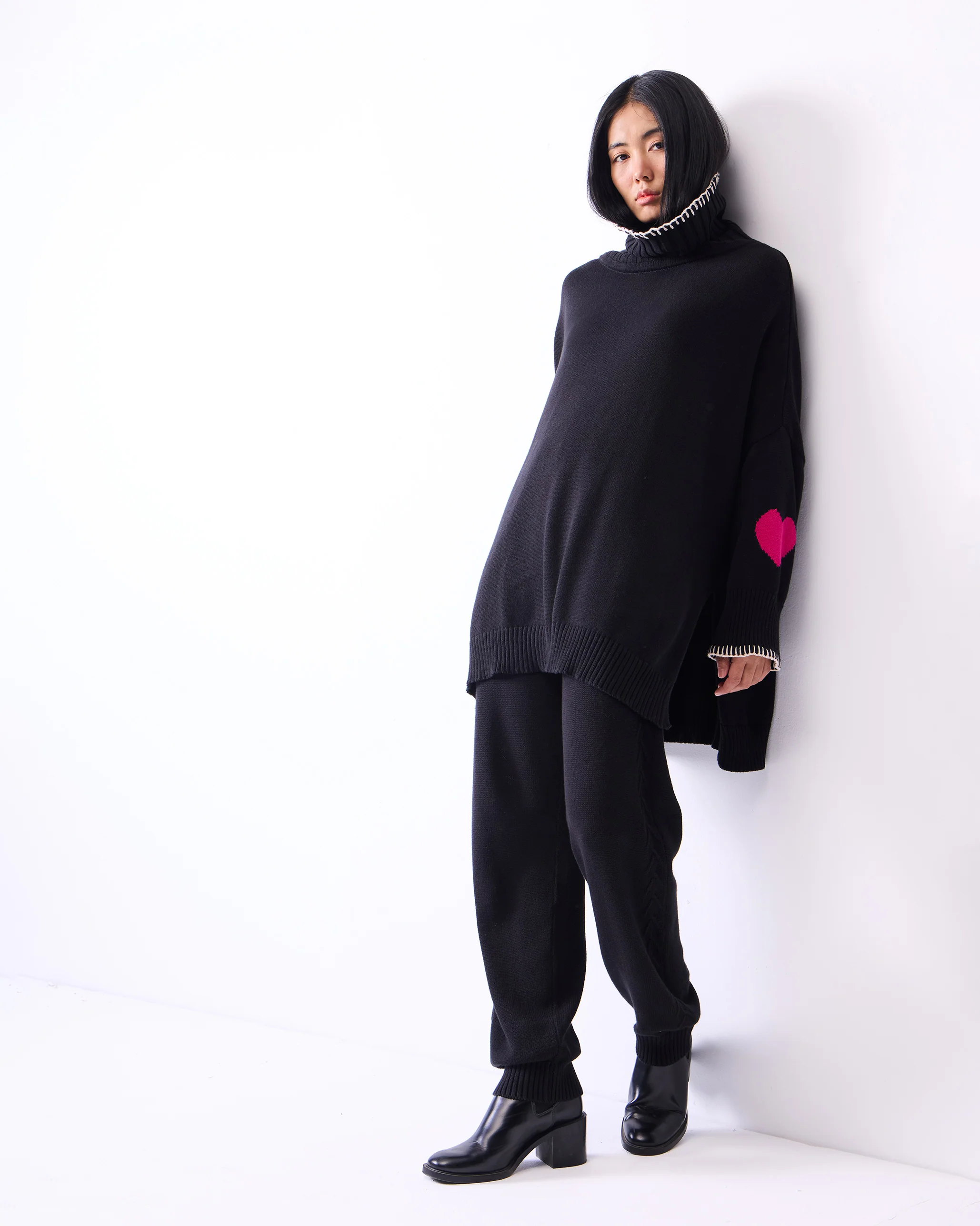 Raven Turtle Neck Sweater - Black - Image 2