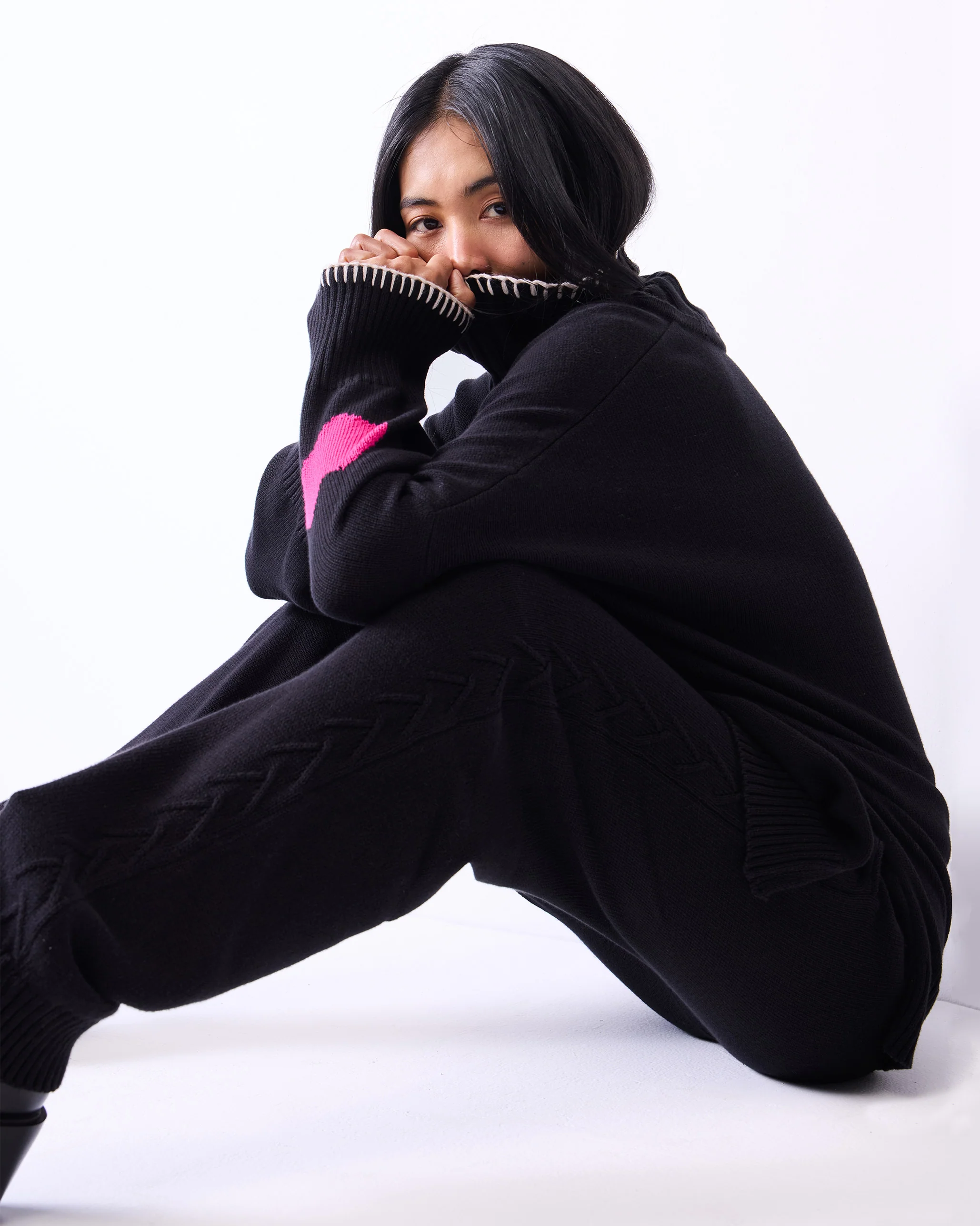 Raven Turtle Neck Sweater - Black - Image 4