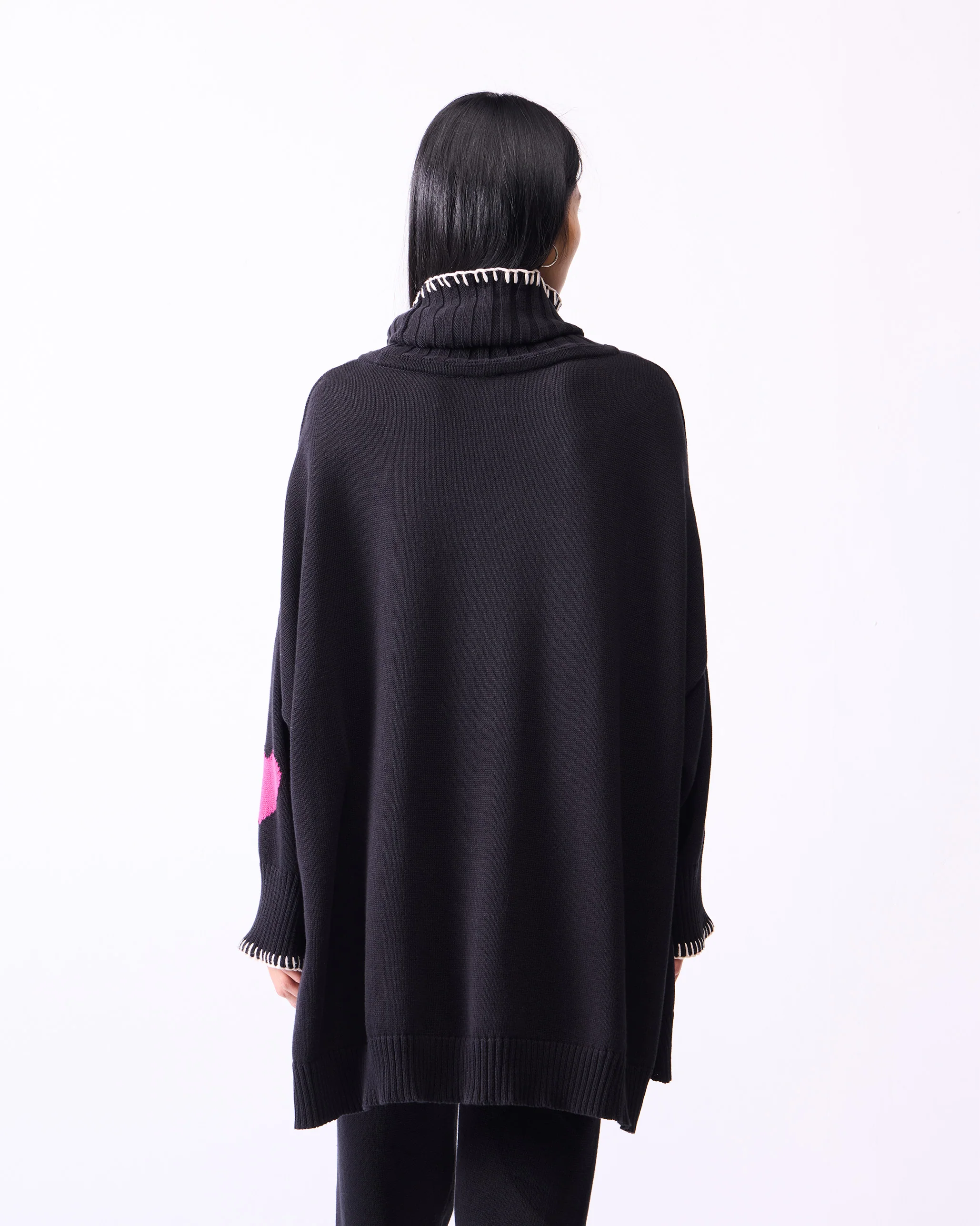 Raven Turtle Neck Sweater - Black - Image 6