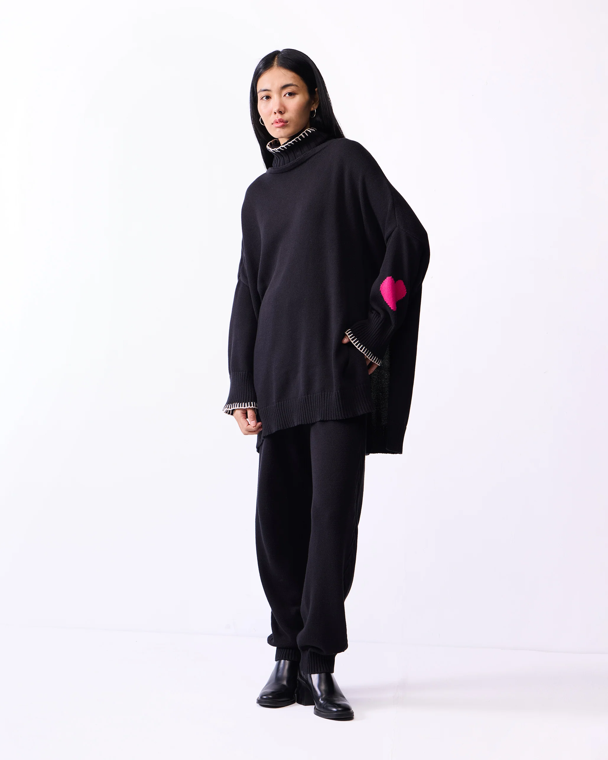 Raven Turtle Neck Sweater - Black - Image 7
