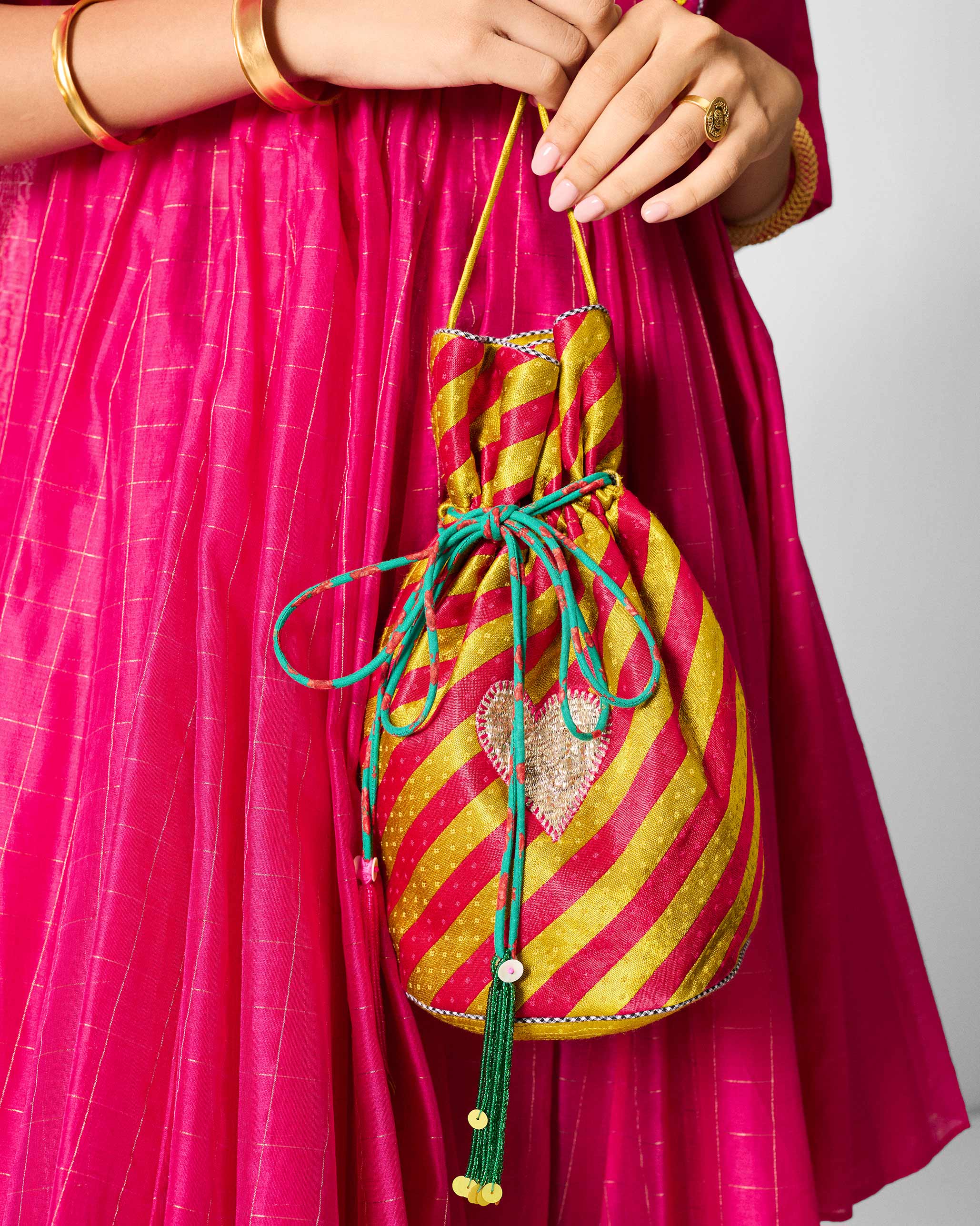 Raya Potli - Fuschia & Chartreuse - Image 9