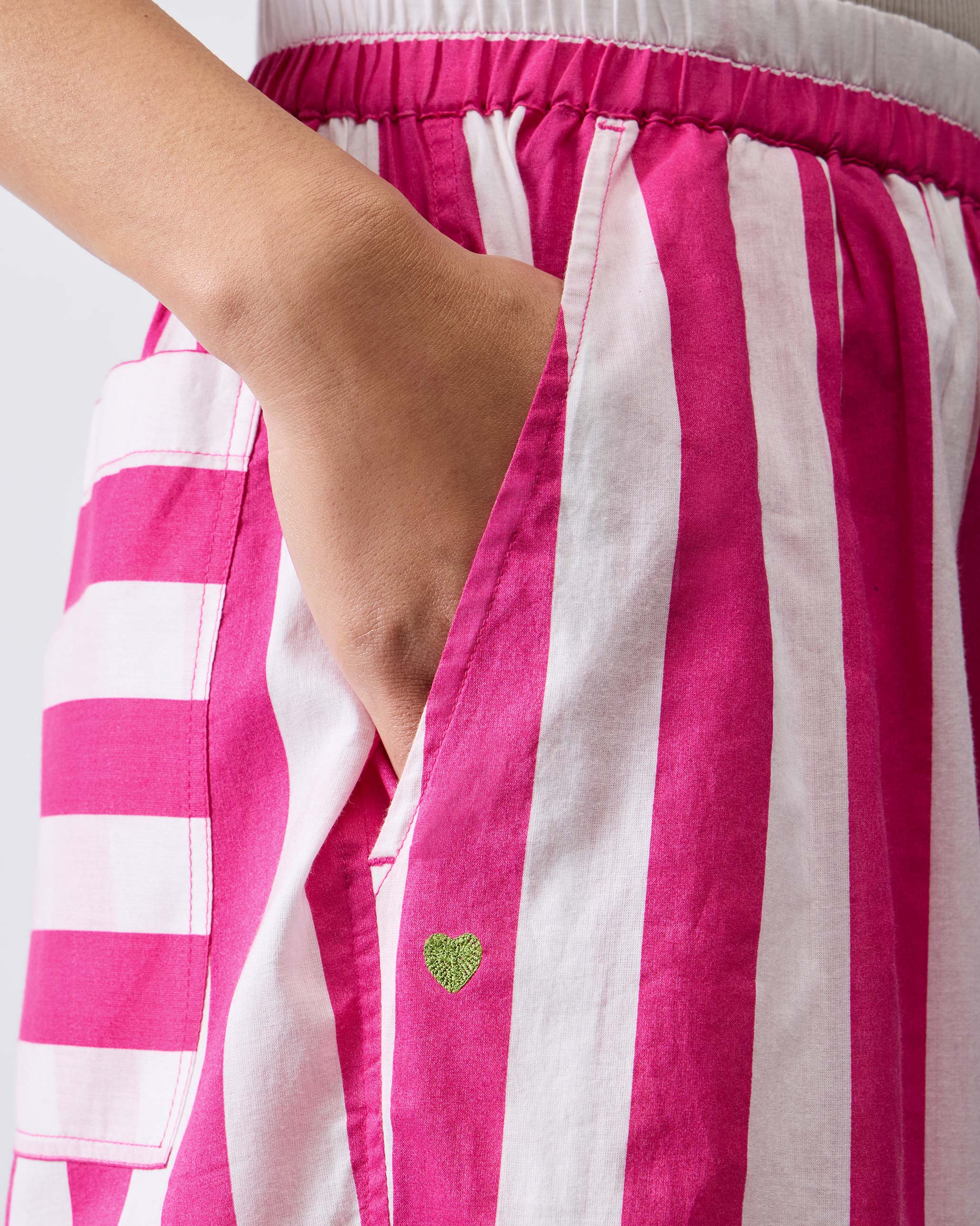 Recess Pants - Fuchsia & White Stripes - Image 2