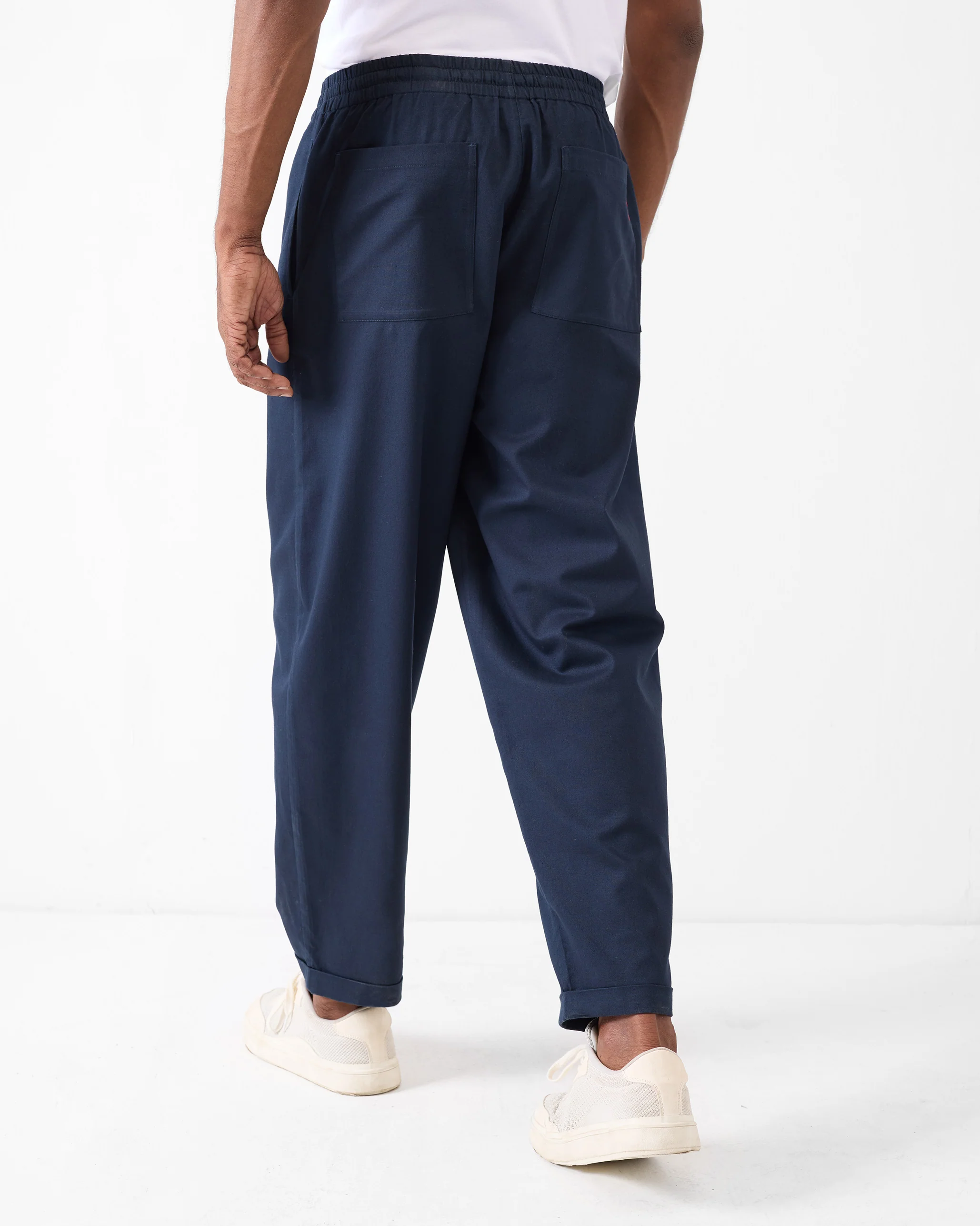 Relaxed Chinos - Navy - Image 3