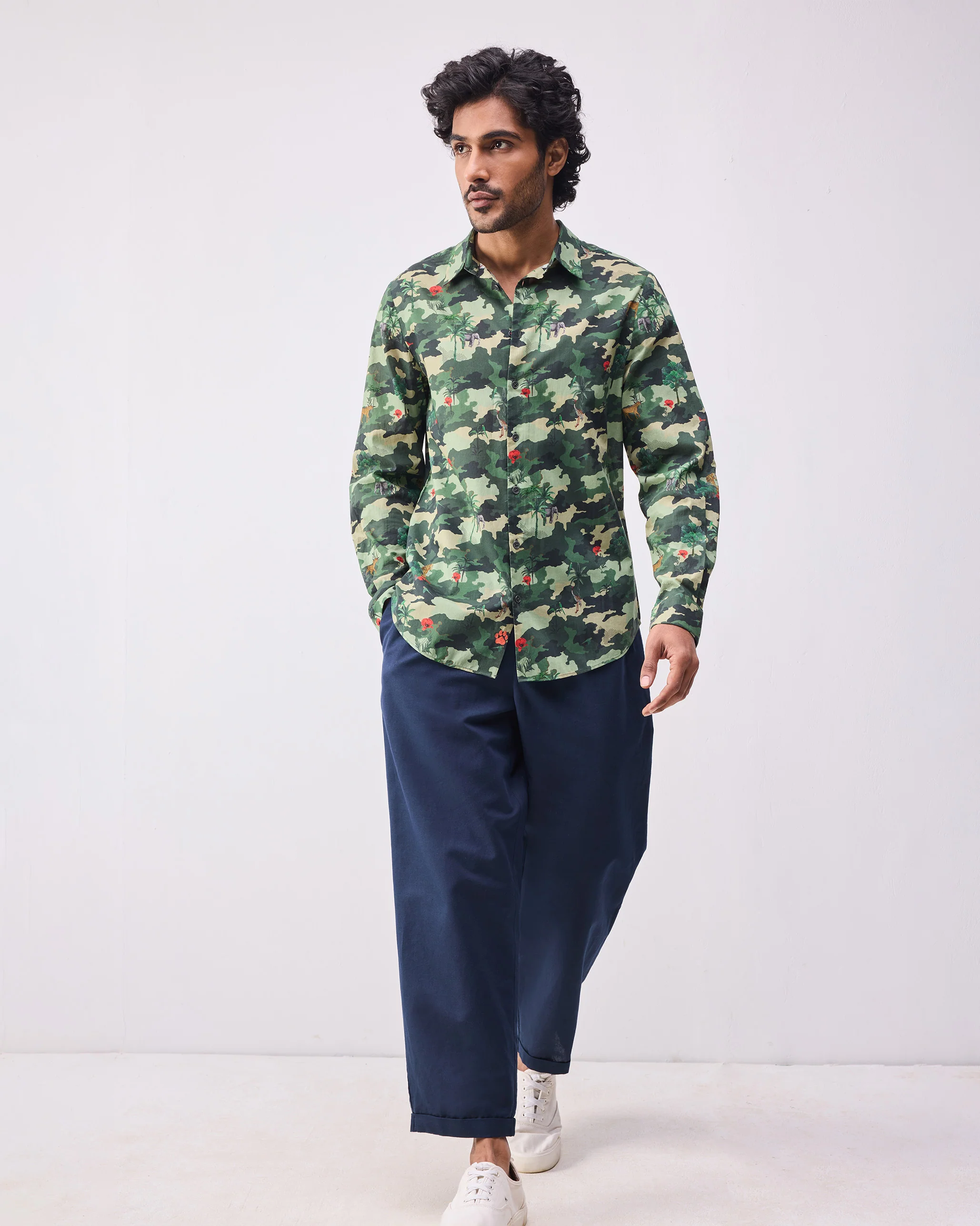 Relaxed Chinos - Navy - Image 4