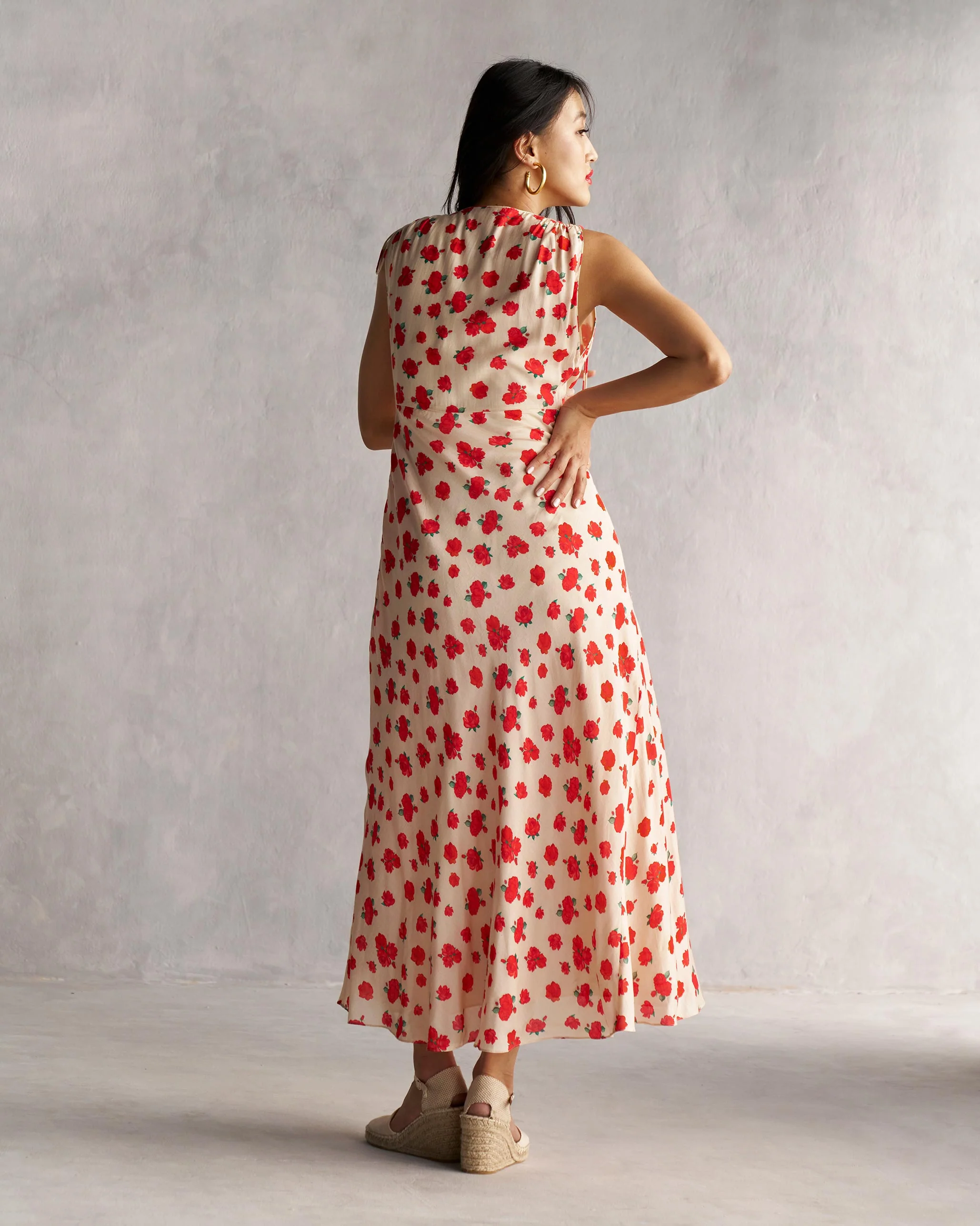 Resort Dress - Ivory & Red - Image 3