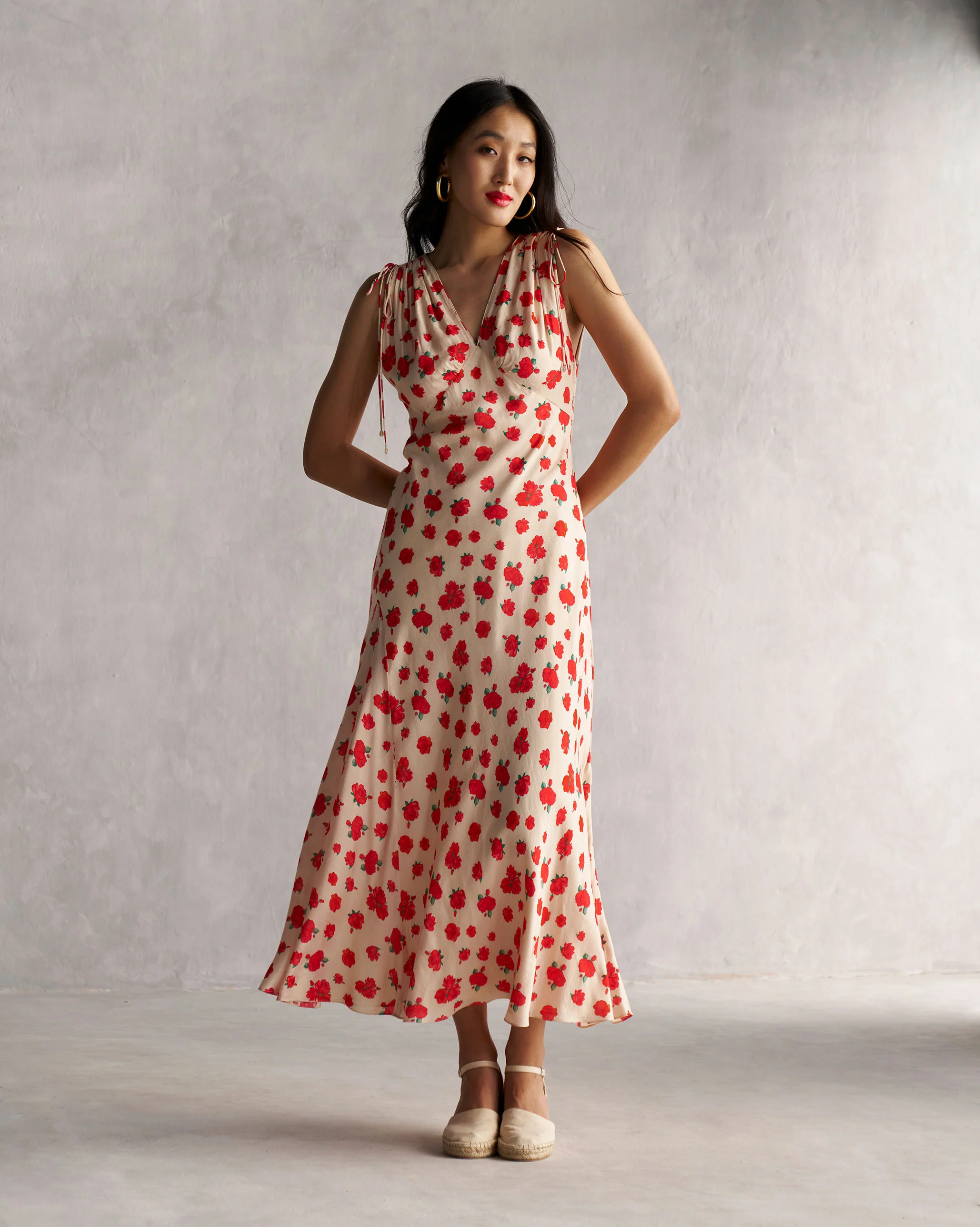 Resort Dress - Ivory & Red - Image 4
