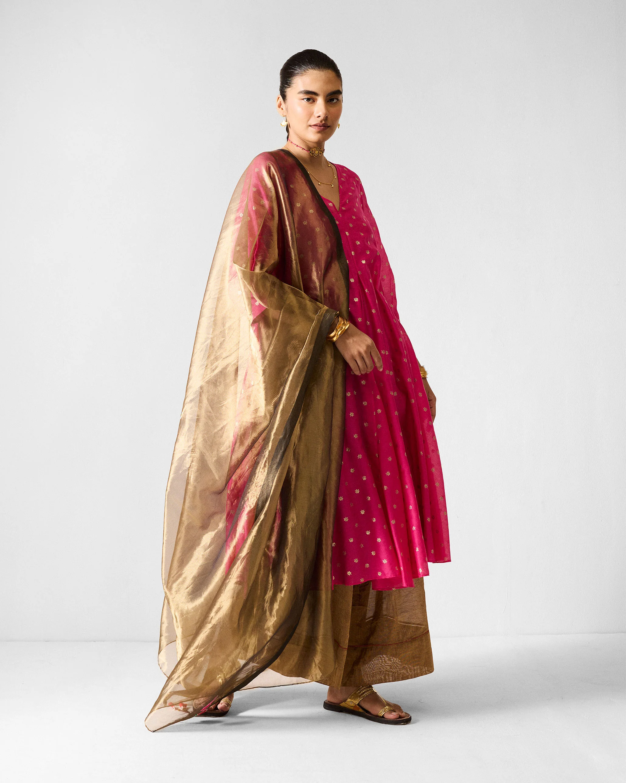 Reva Dupatta - Gold - Image 3