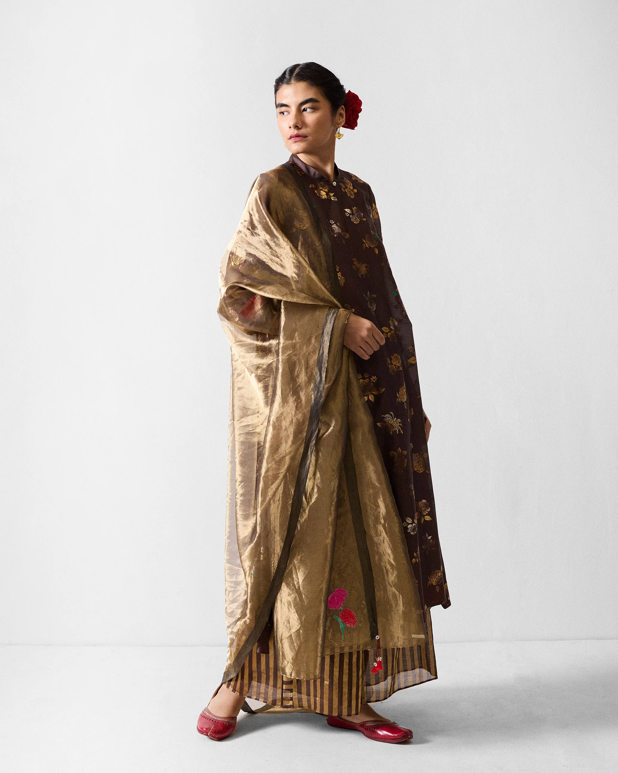 Reva Dupatta - Gold - Image 4