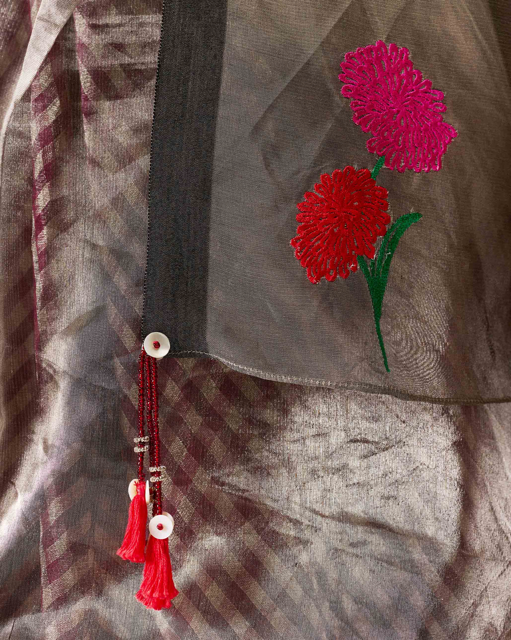 Reva Dupatta - Silver - Image 2