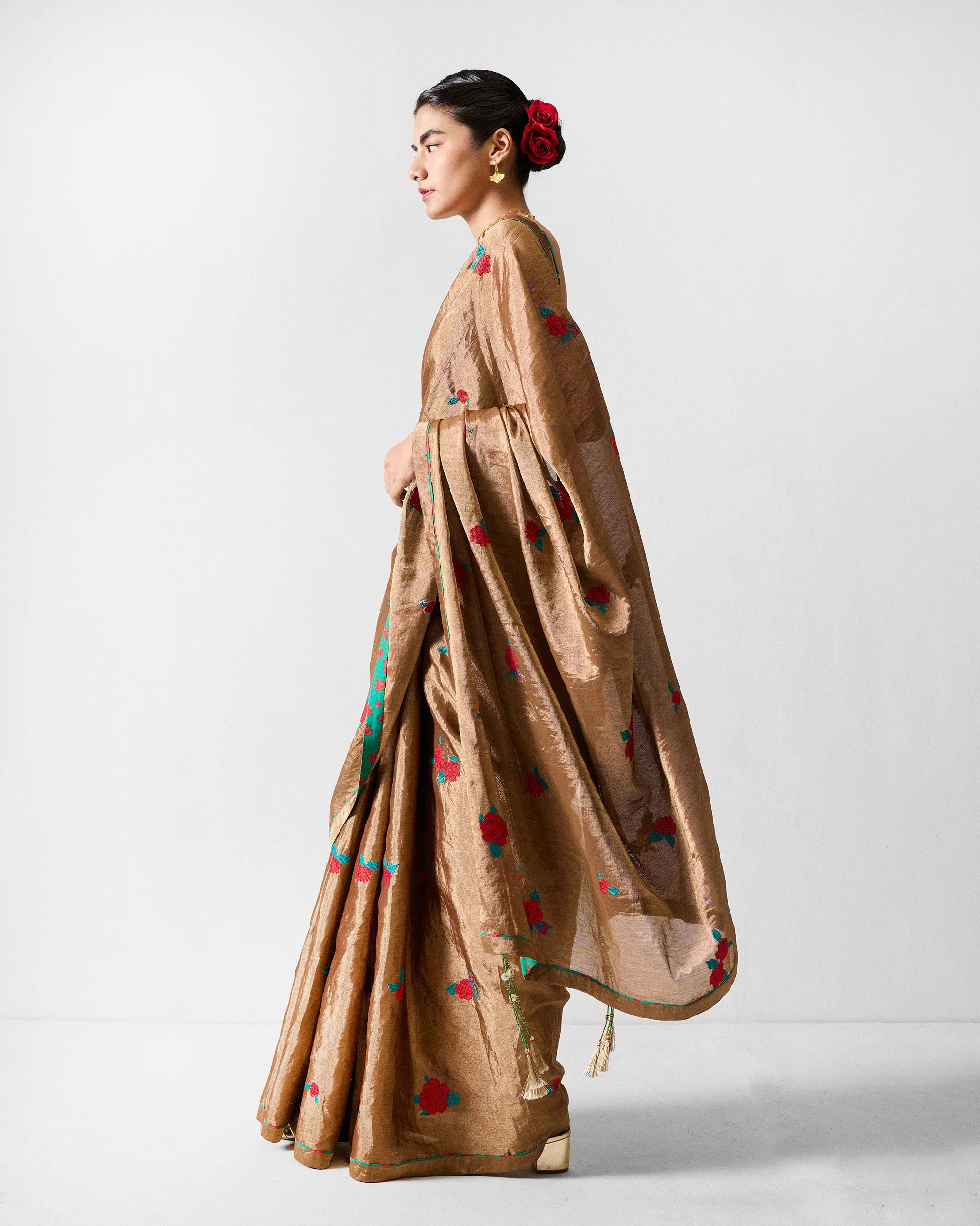 Reva Sari - Gold Embroidered - Image 4