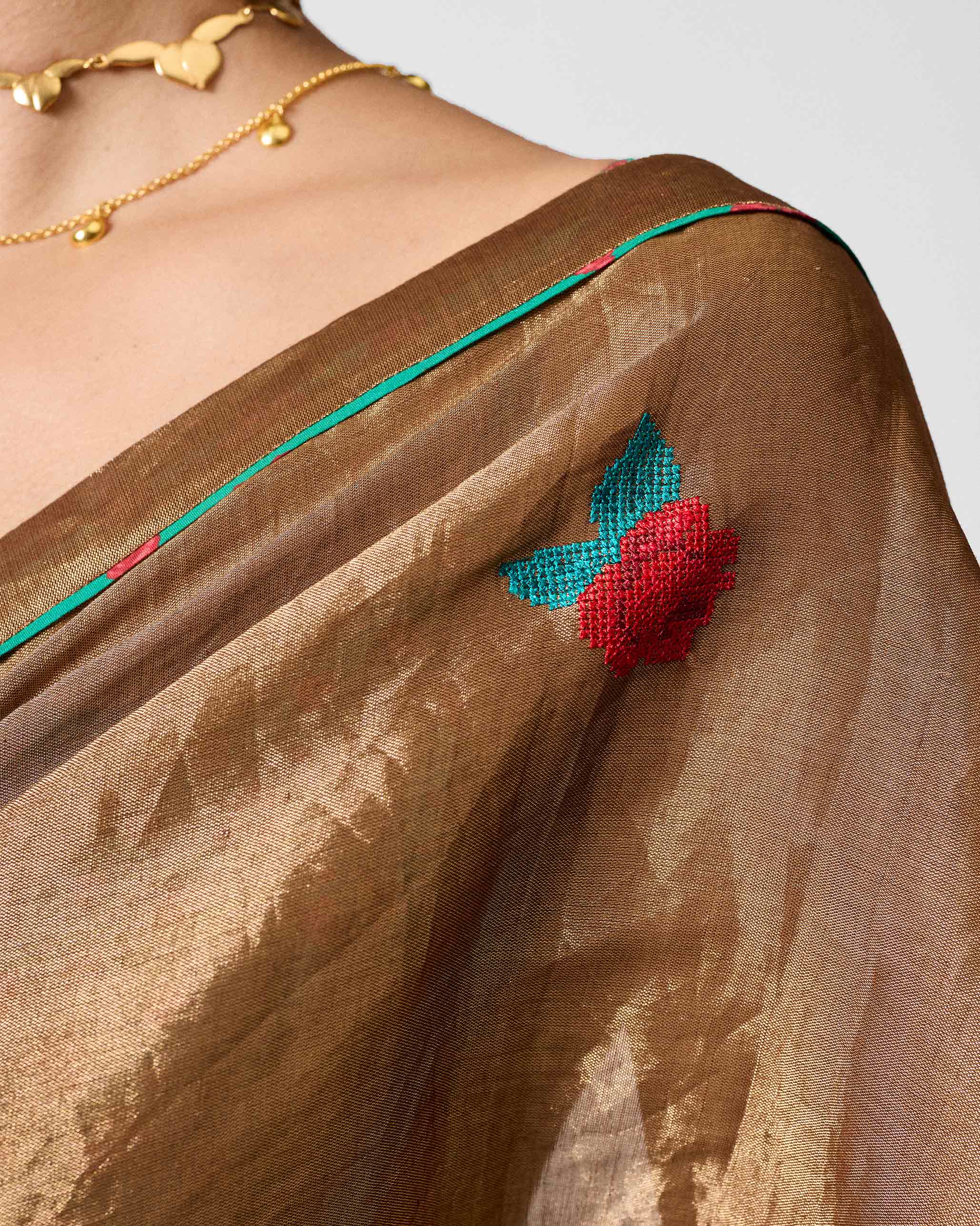 Reva Sari - Gold Embroidered - Image 5