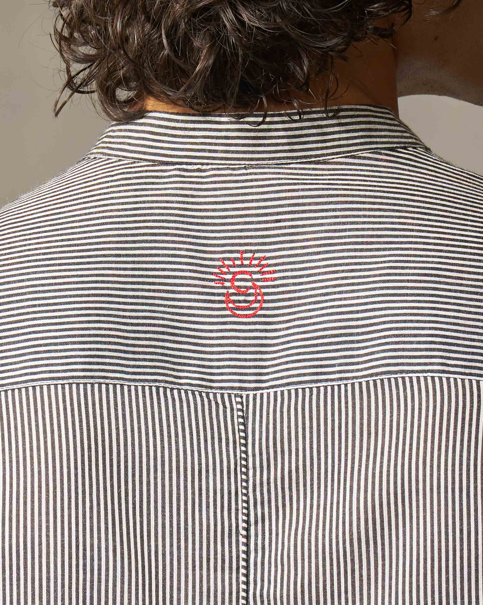 Revel Kurta - Black & Ivory Stripes - Image 2