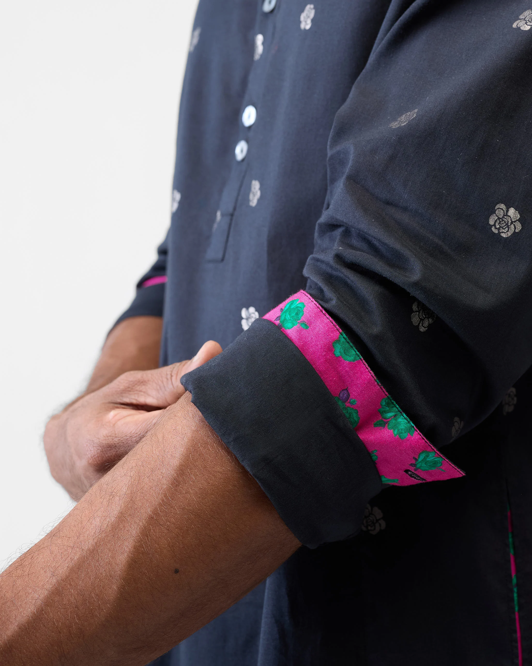 Rey Kurta - Black Printed - Image 5