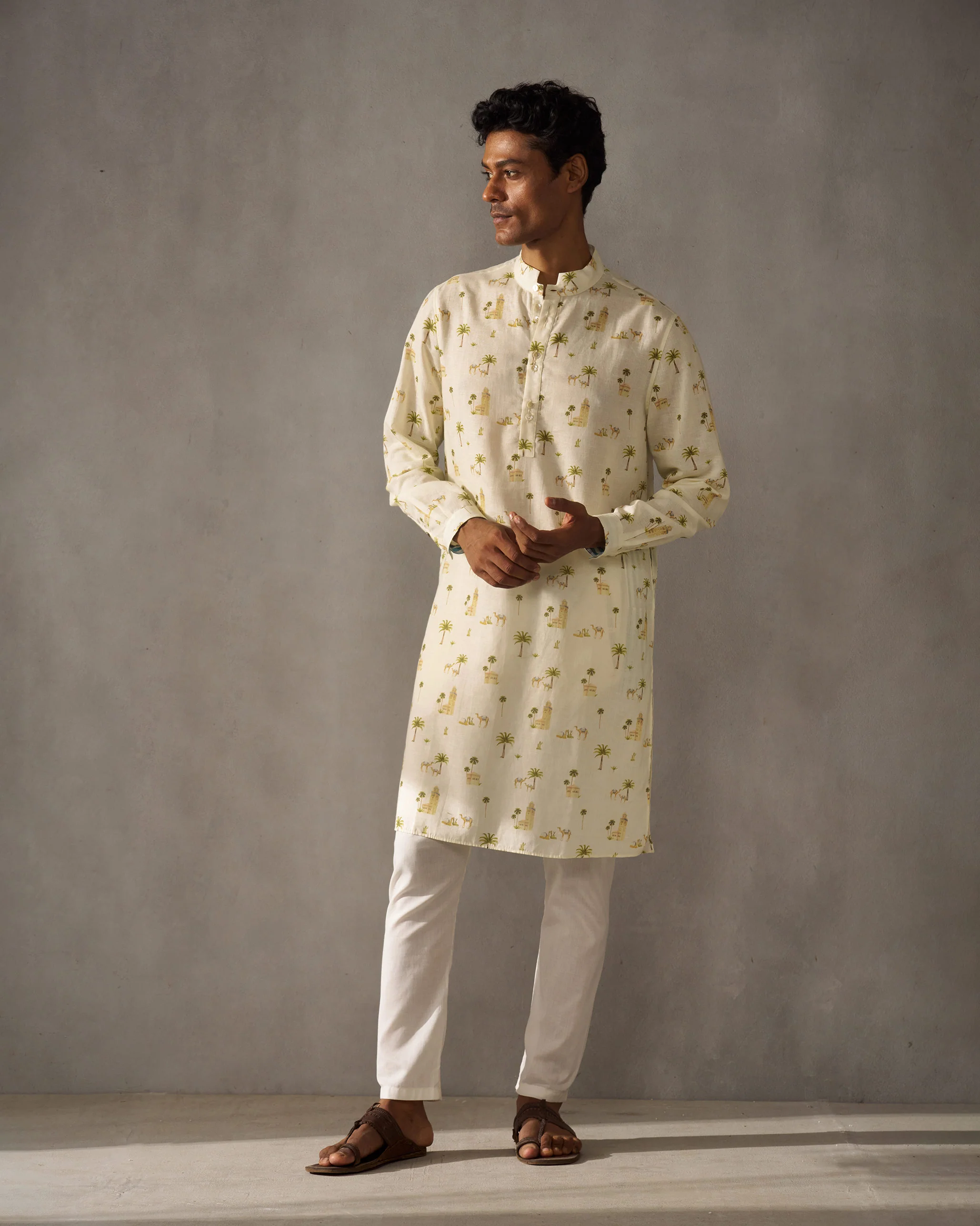 Rey Kurta - Ivory Print - Image 4