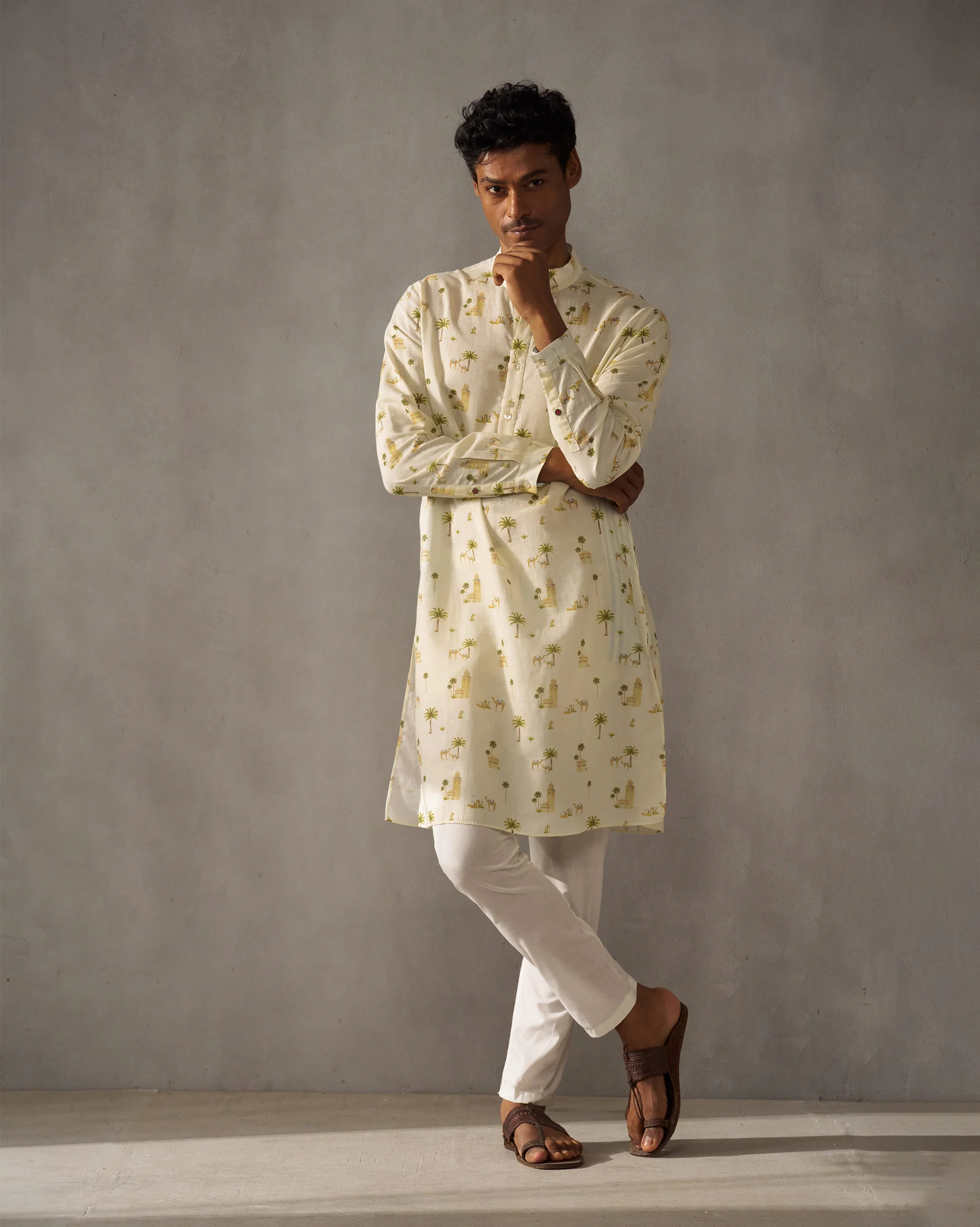 Rey Kurta - Ivory Print - Image 6