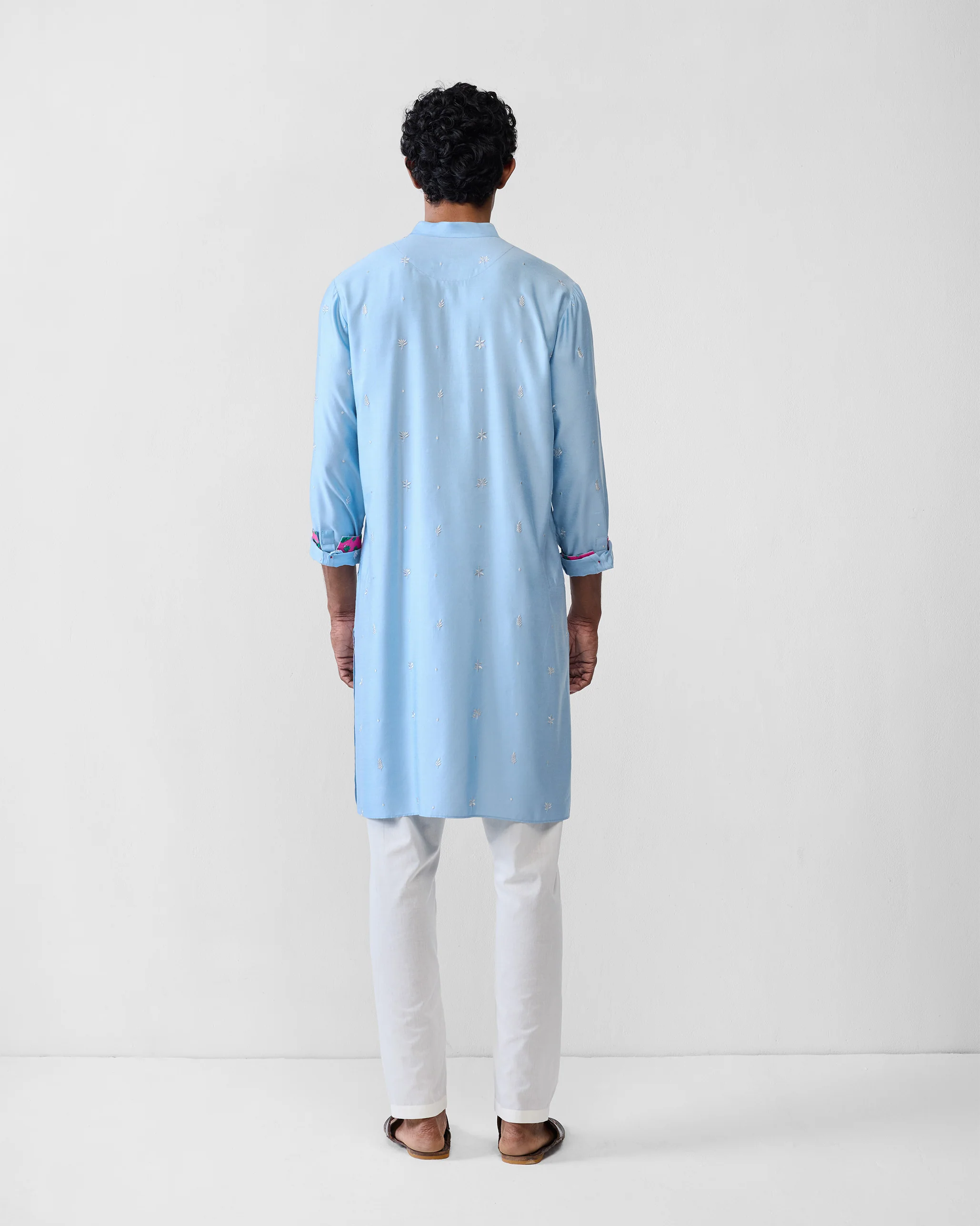 Rey Kurta - Light Blue Embroidered - Image 2