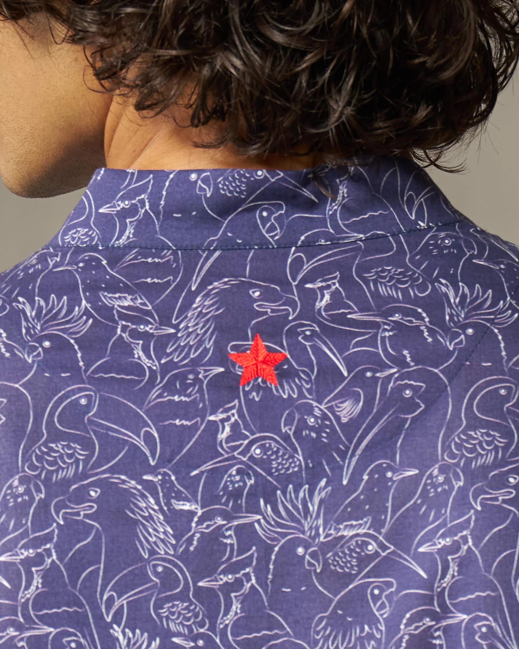 Rey Kurta - Navy Print - Image 3