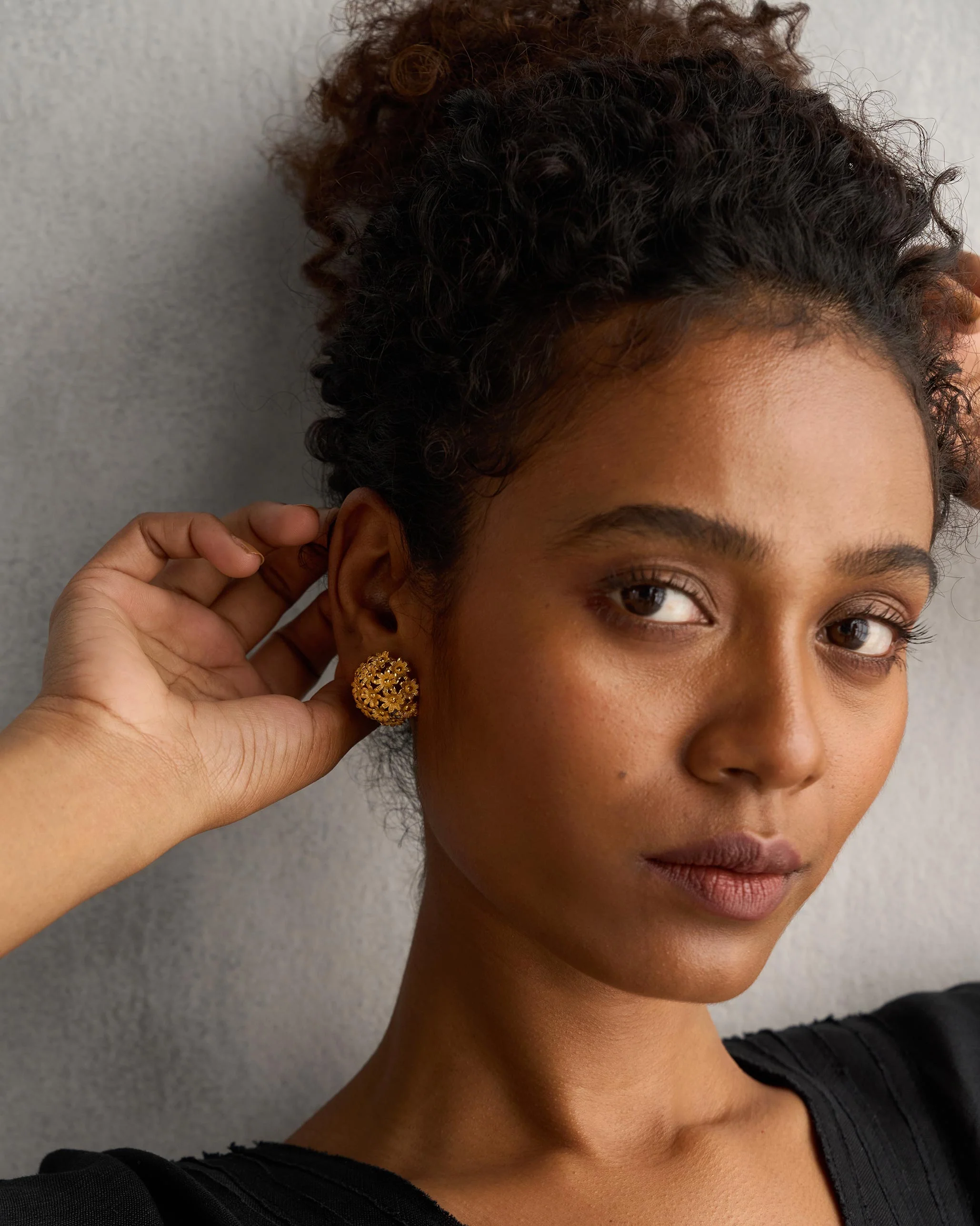 Rhododenron Earrings - Gold - Image 4