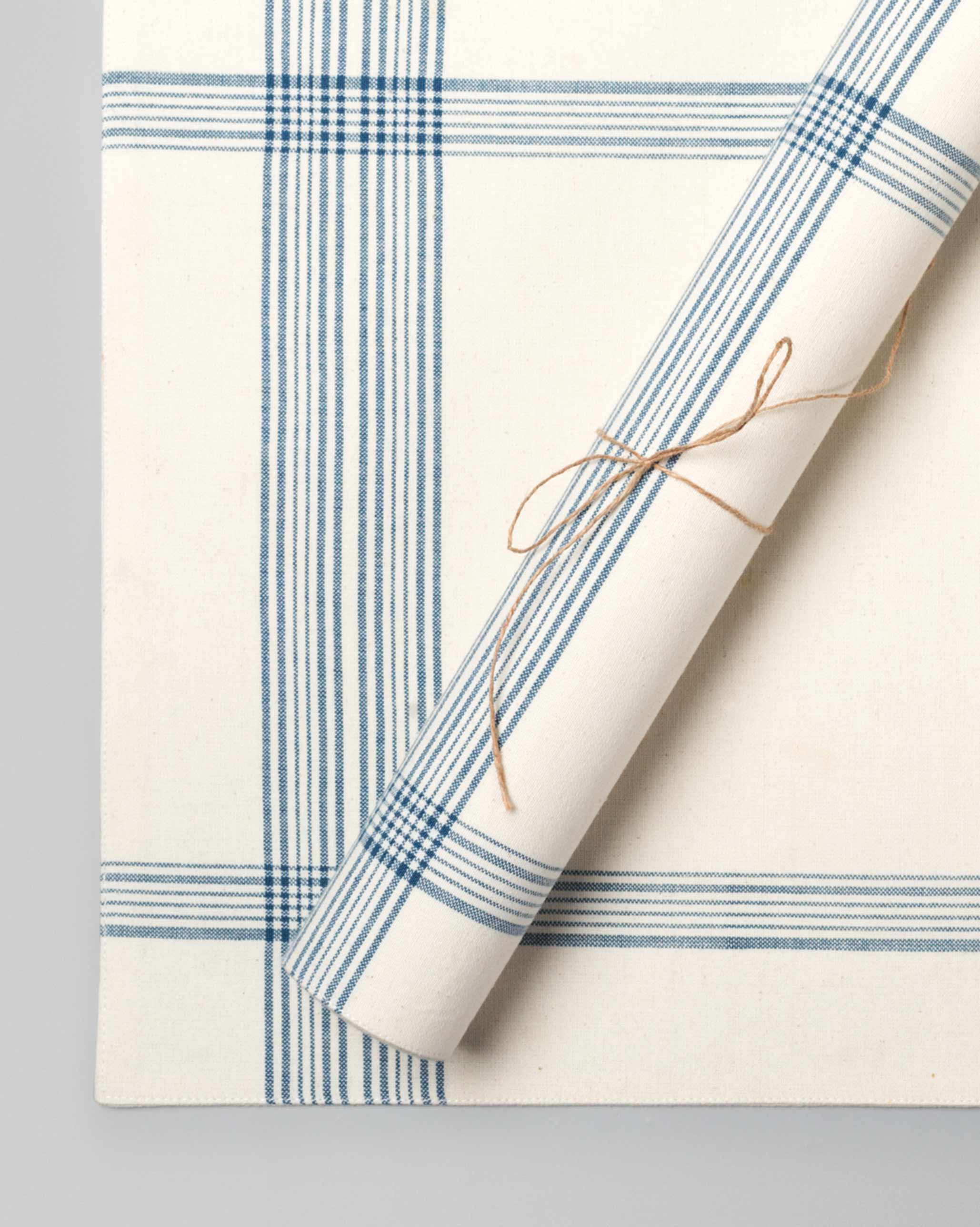 Riku Placemat (Set of 2) - Ivory & Blue - Image 2