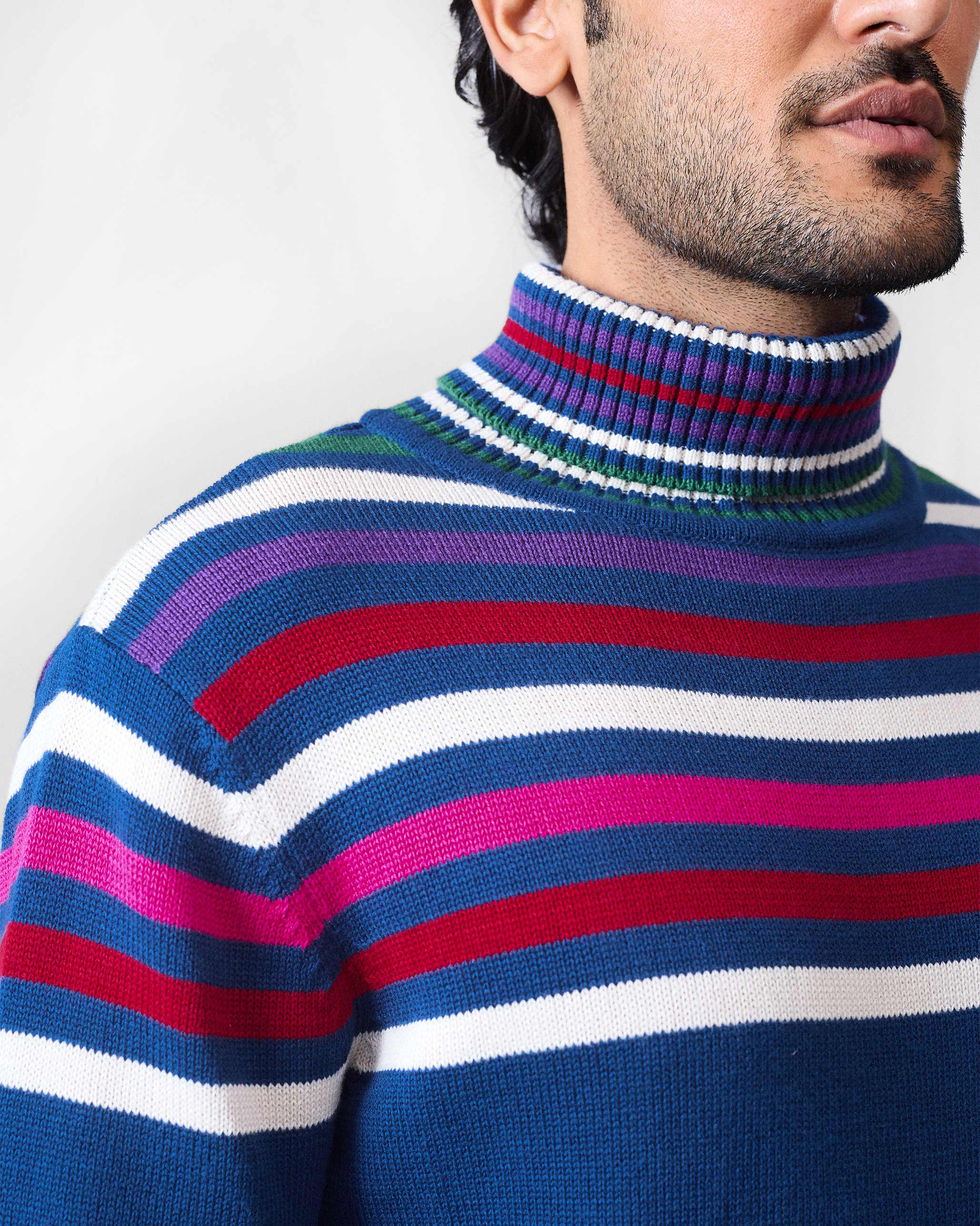Ringer Sweater - Navy - Image 4