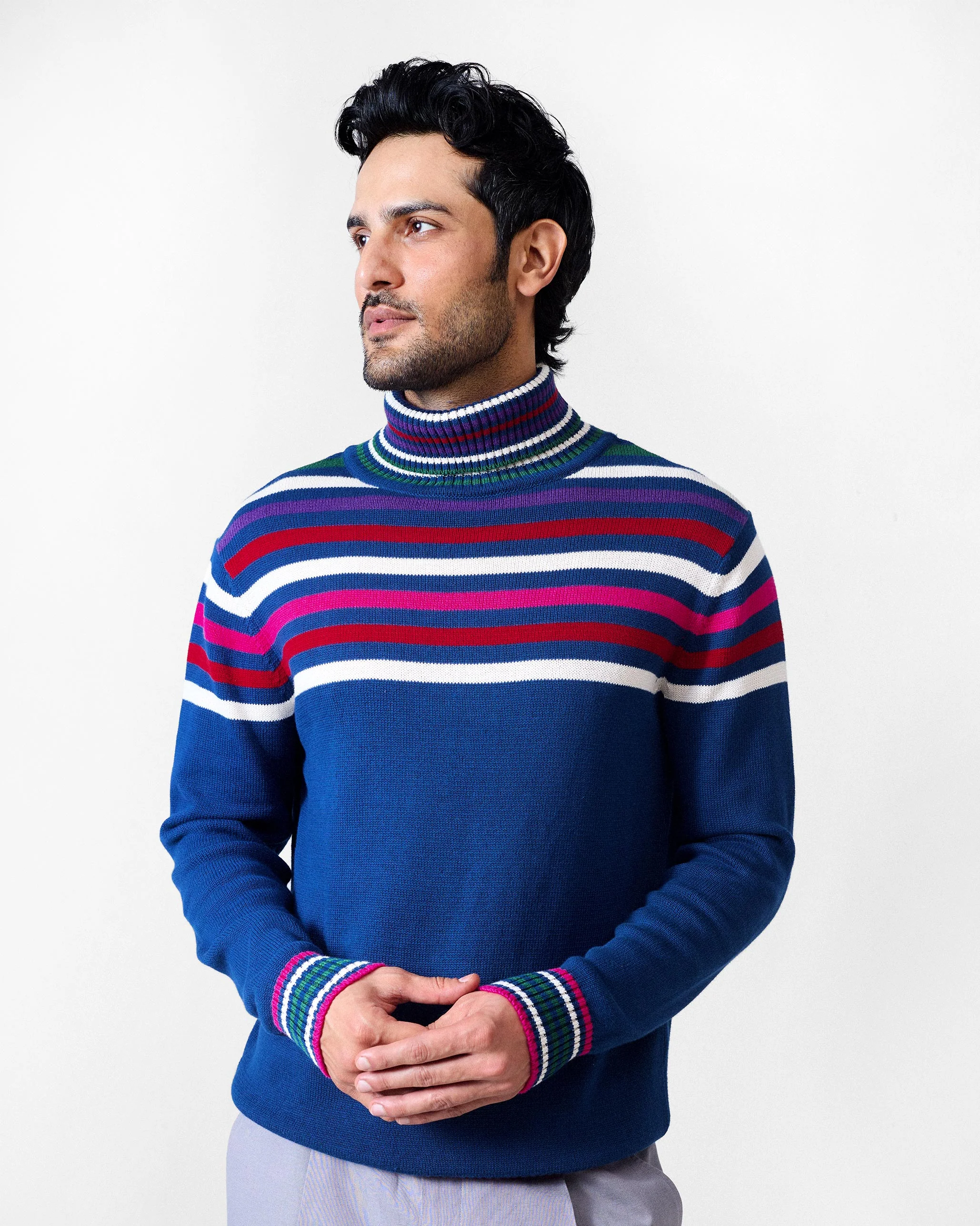 Ringer Sweater - Navy - Image 5