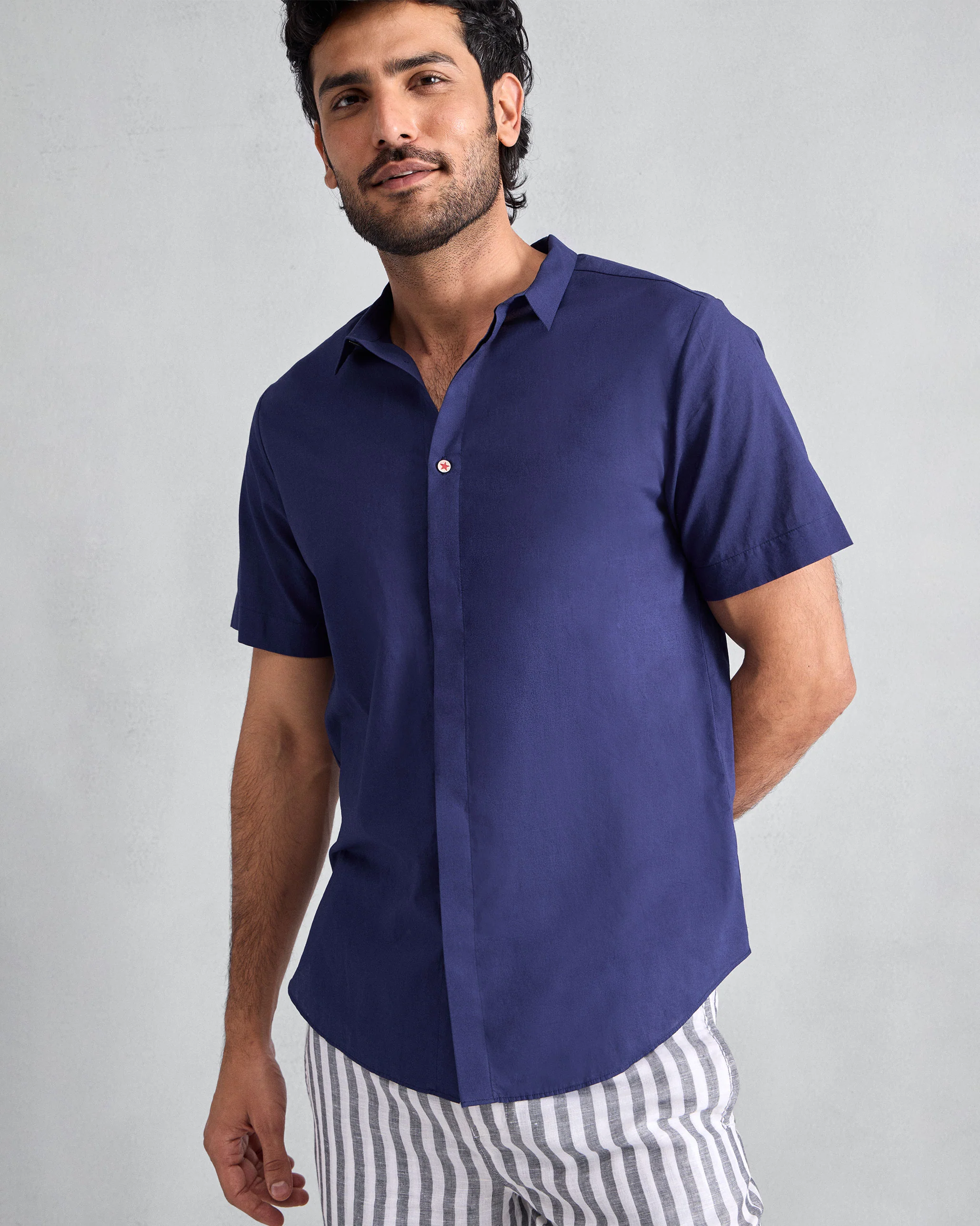 Riverine Shirt - Ink blue