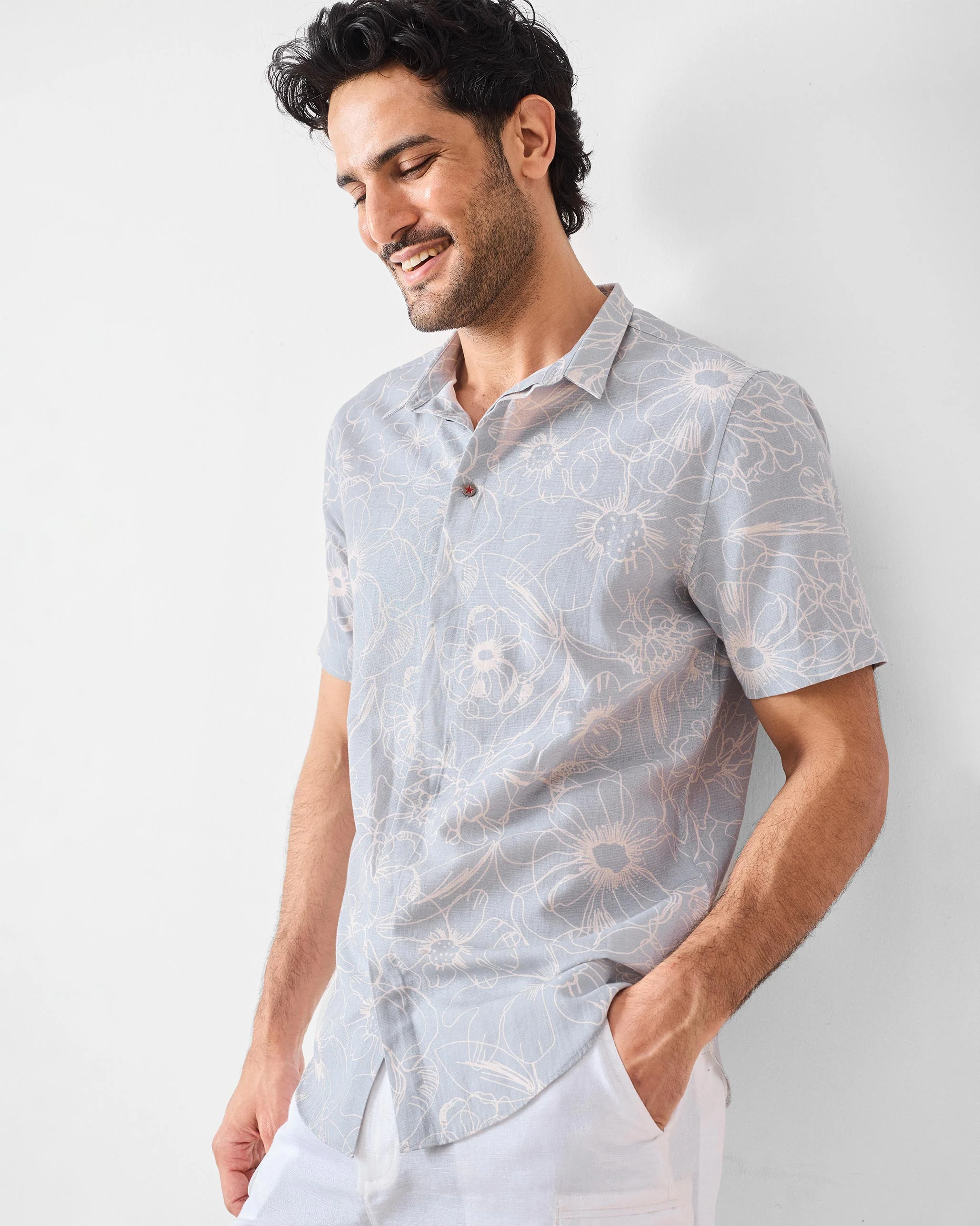 Riverline Shirt - Grey Printed