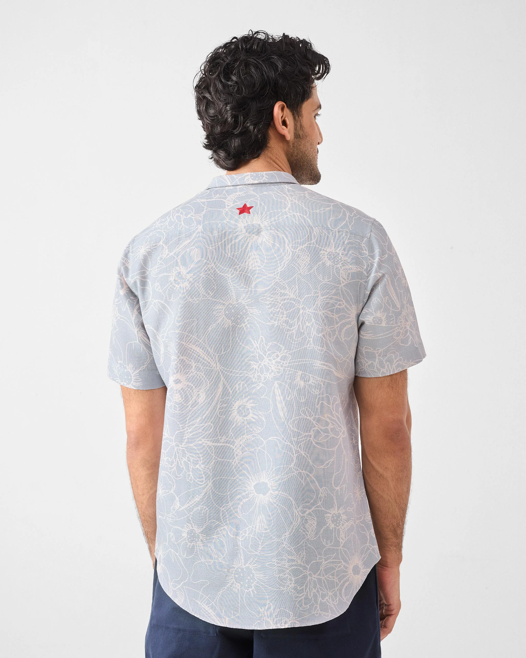 Riverline Shirt - Grey Printed - Image 2
