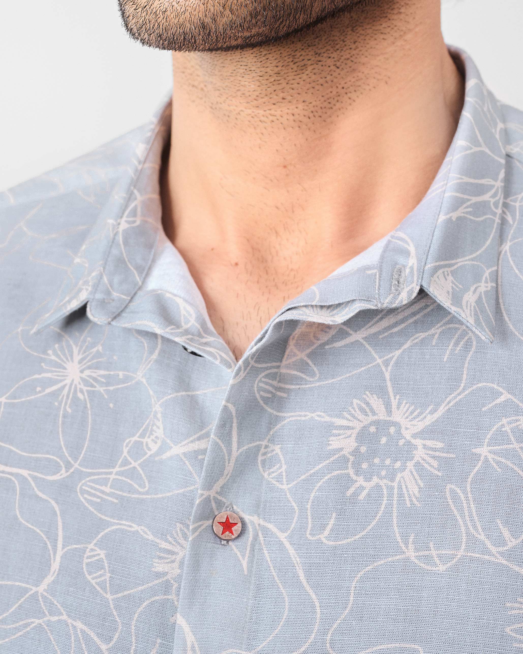 Riverline Shirt - Grey Printed - Image 4