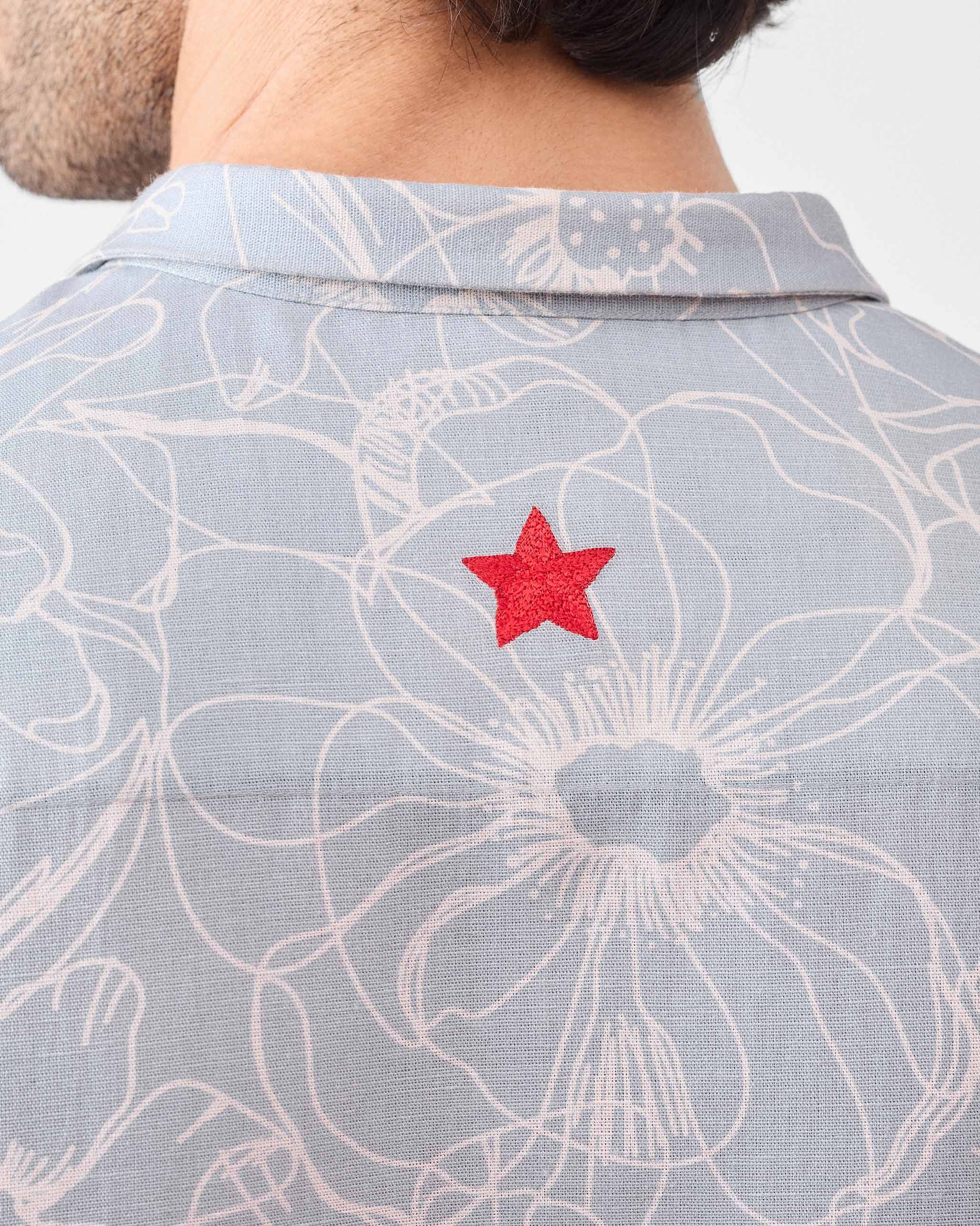 Riverline Shirt - Grey Printed - Image 5