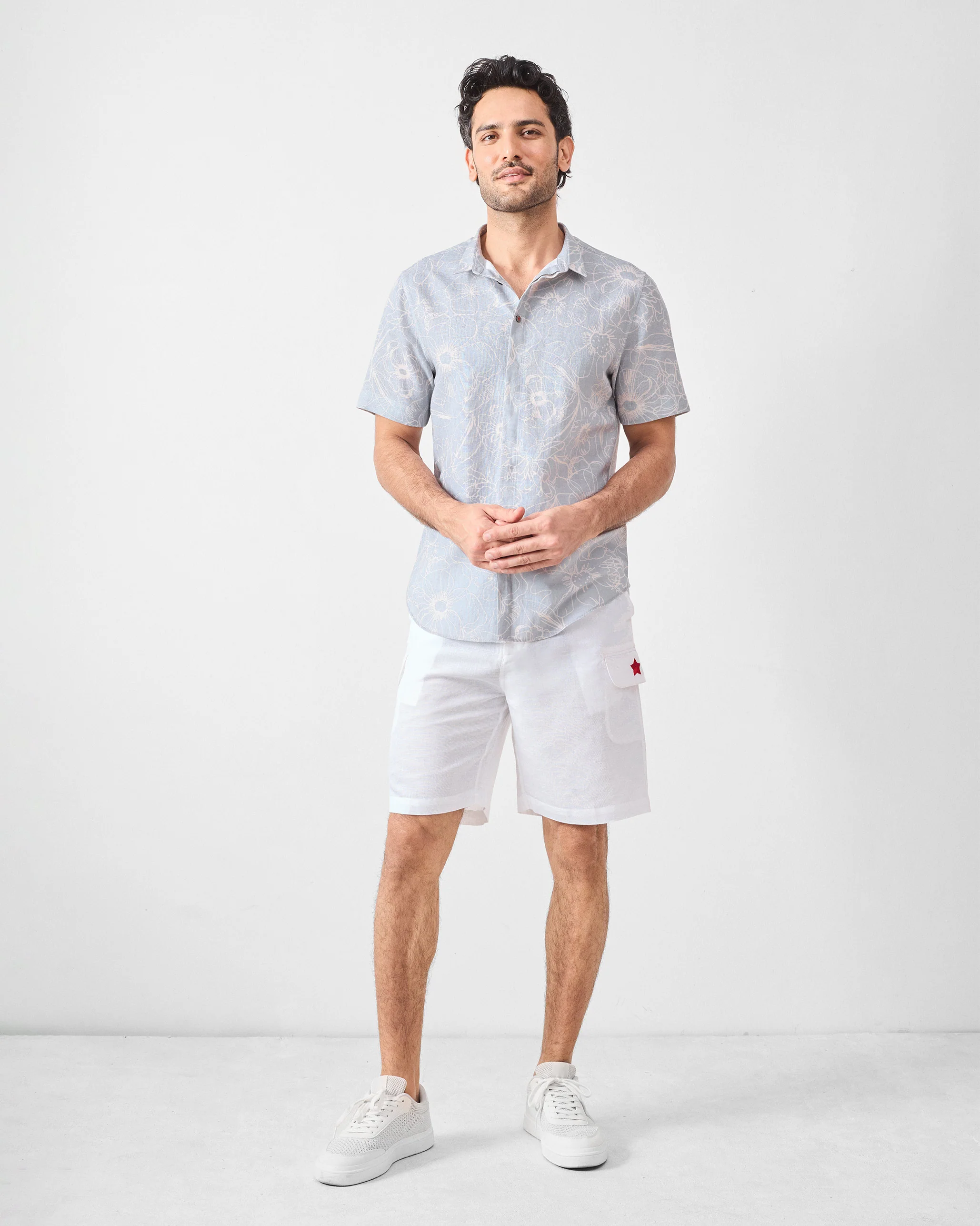 Riverline Shirt - Grey Printed - Image 7