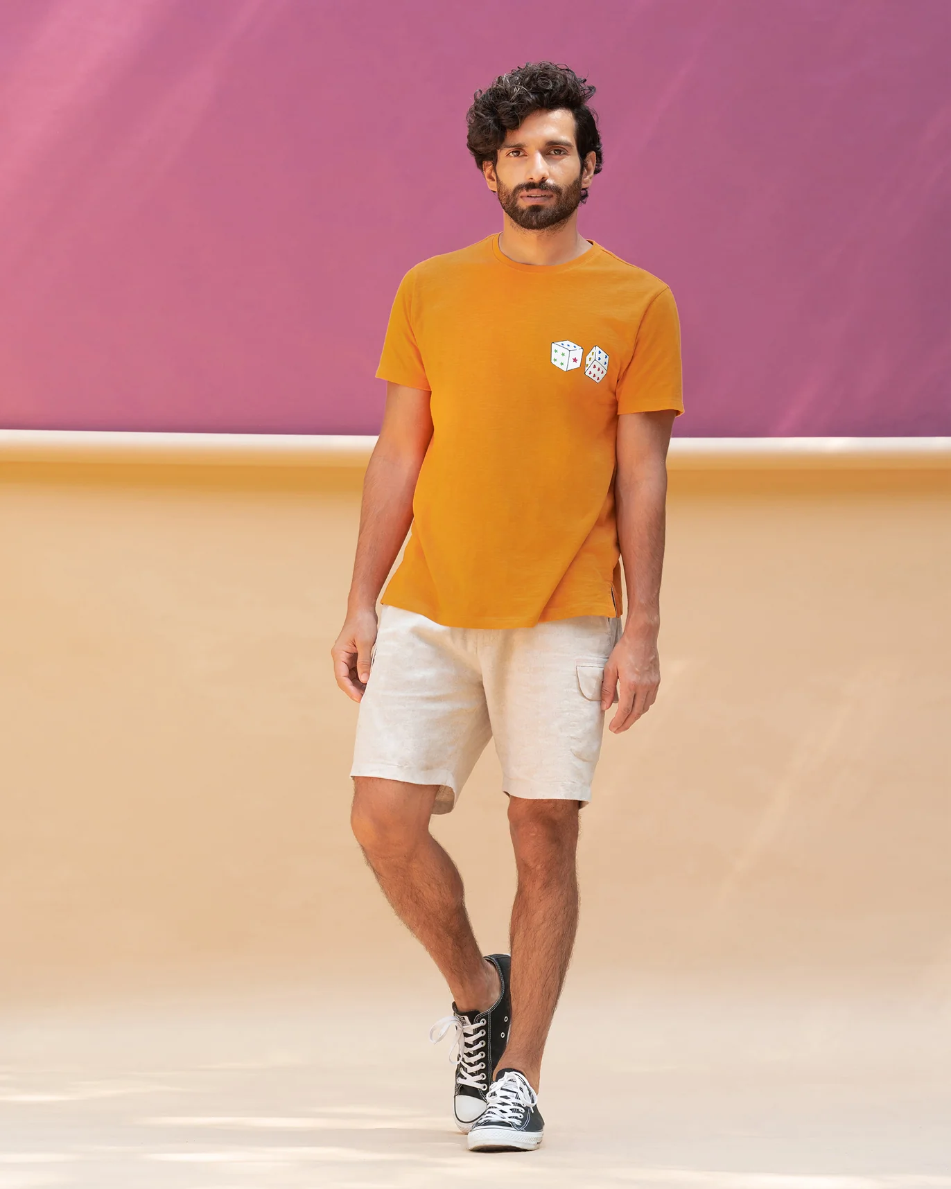 Roll The Dice T-shirt - Sandstone - Image 4