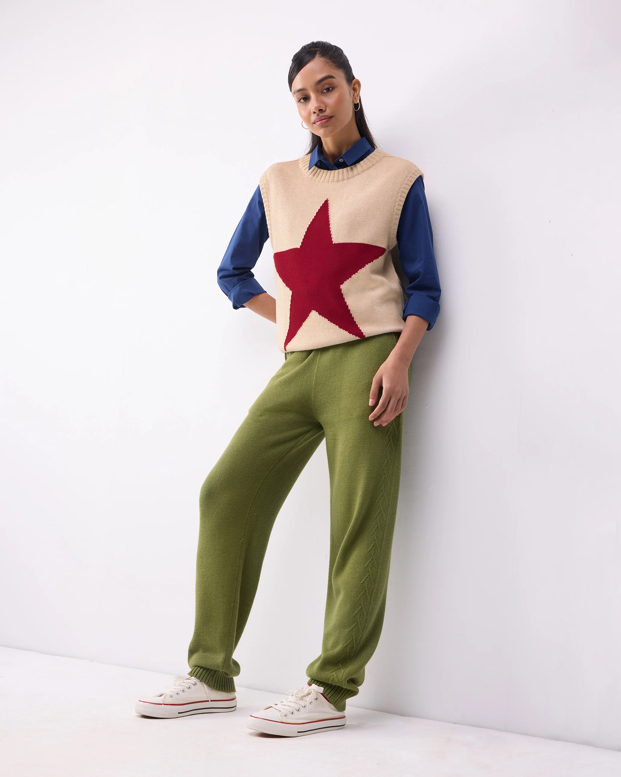 Ronnie Round Neck Sweater - Oatmeal - Image 6