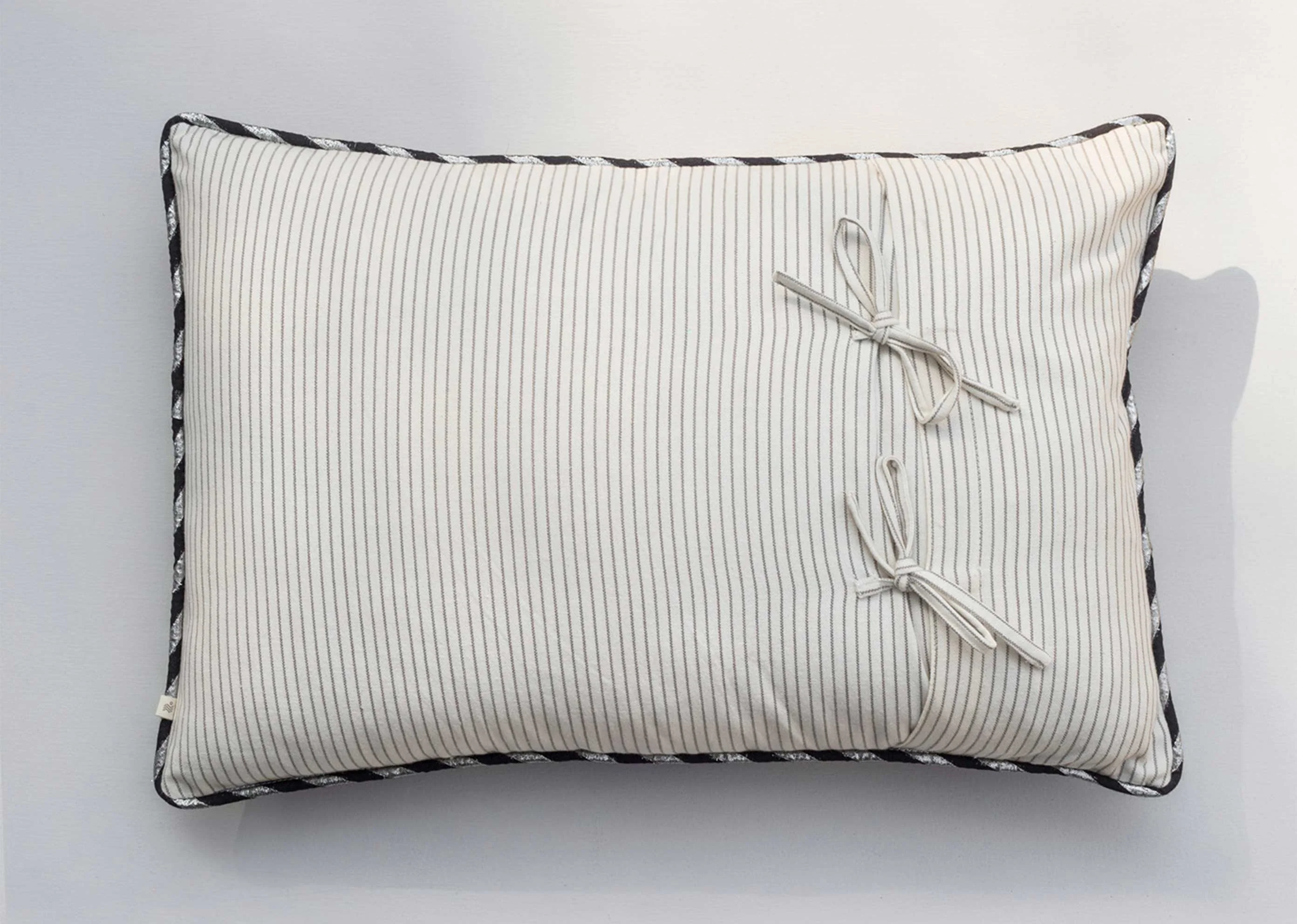 Rose Lumbar Cushion Cover - Yellow - Image 3