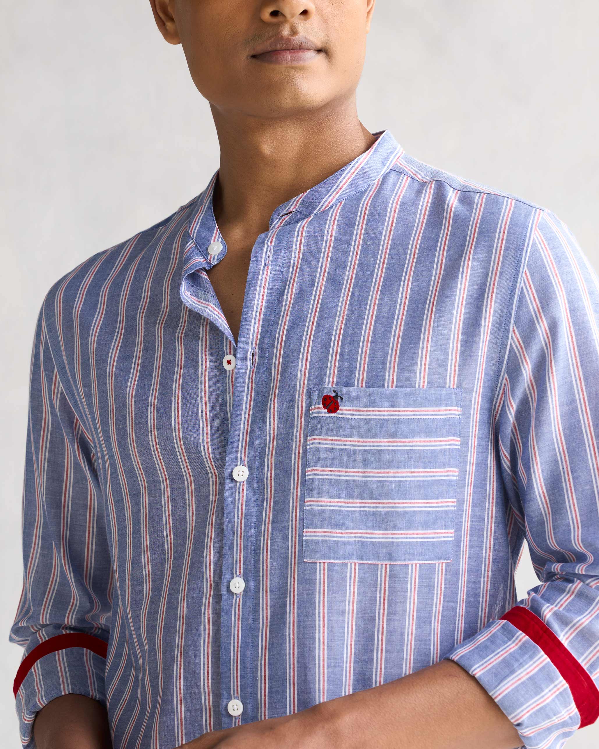 Ross Shirt - Blue Stripes - Image 2