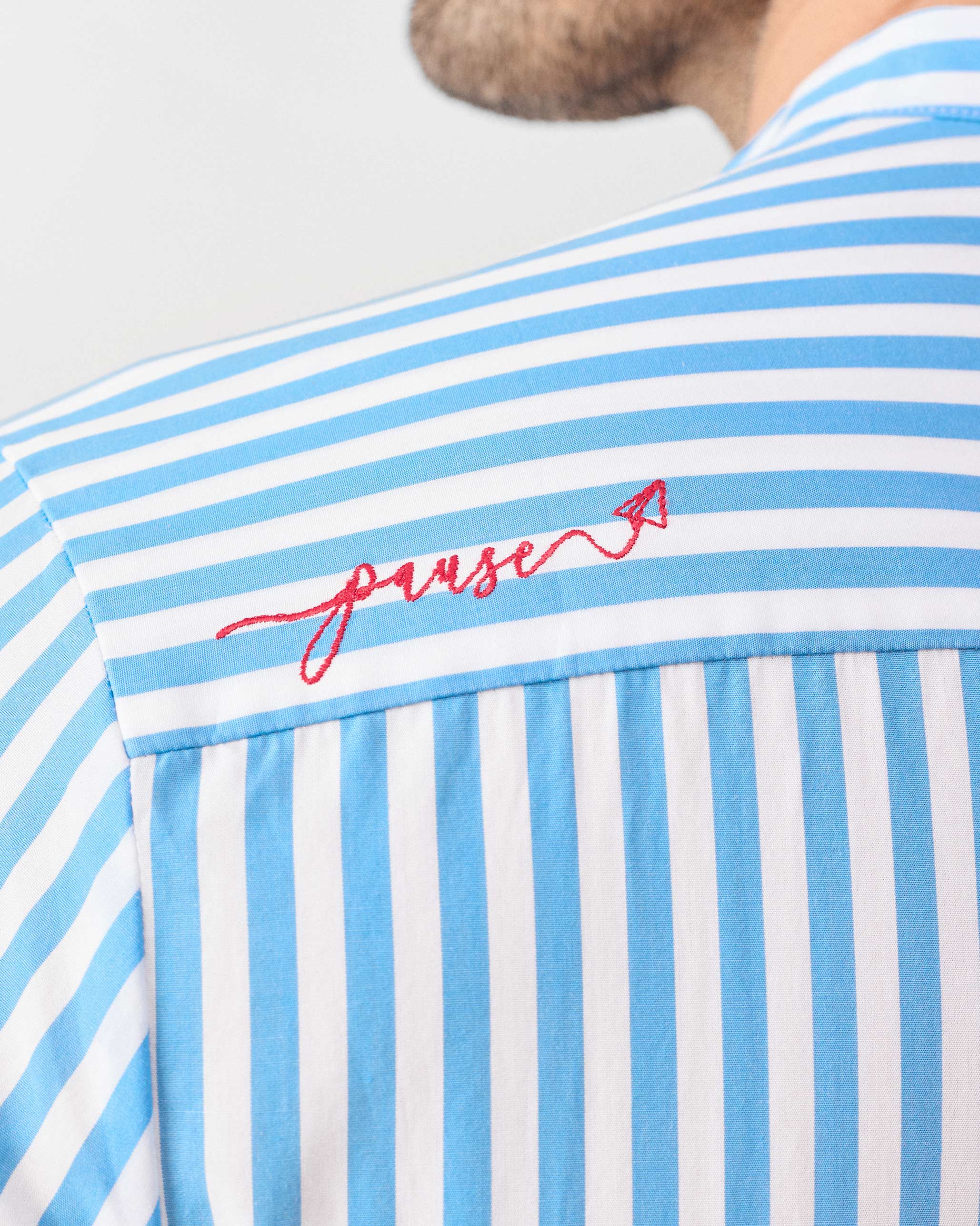 Ross Shirt - Blue & White Stripes - Image 5