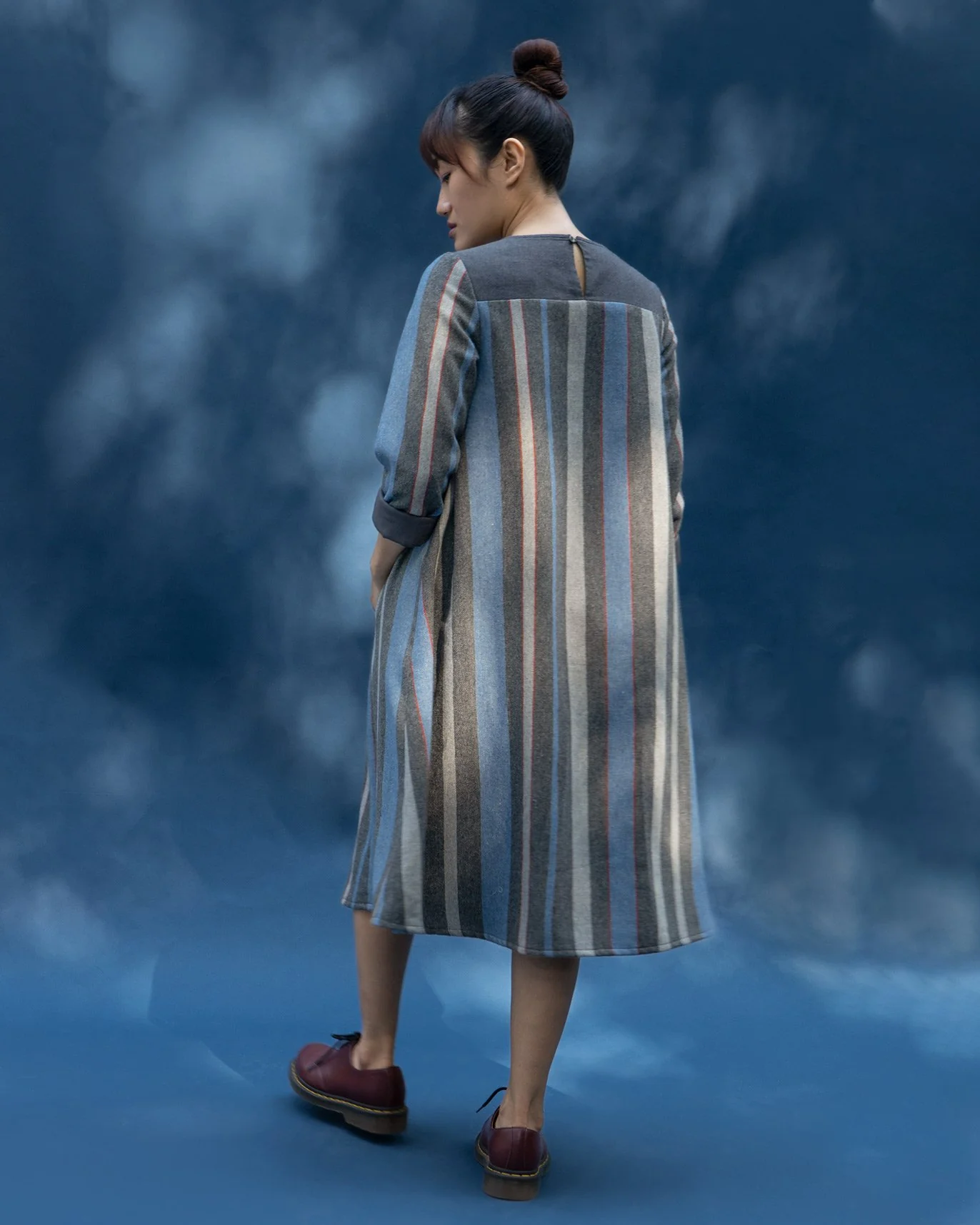 Round Neck Stripe Dress - Image 2