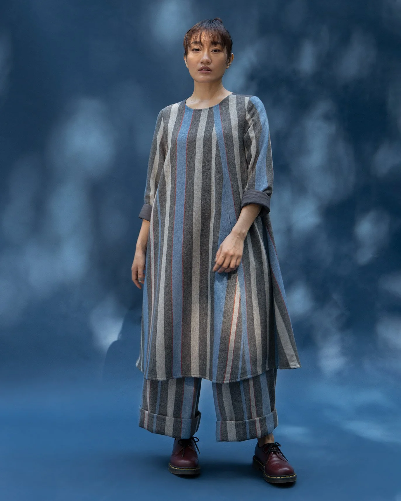 Round Neck Stripe Dress - Image 4