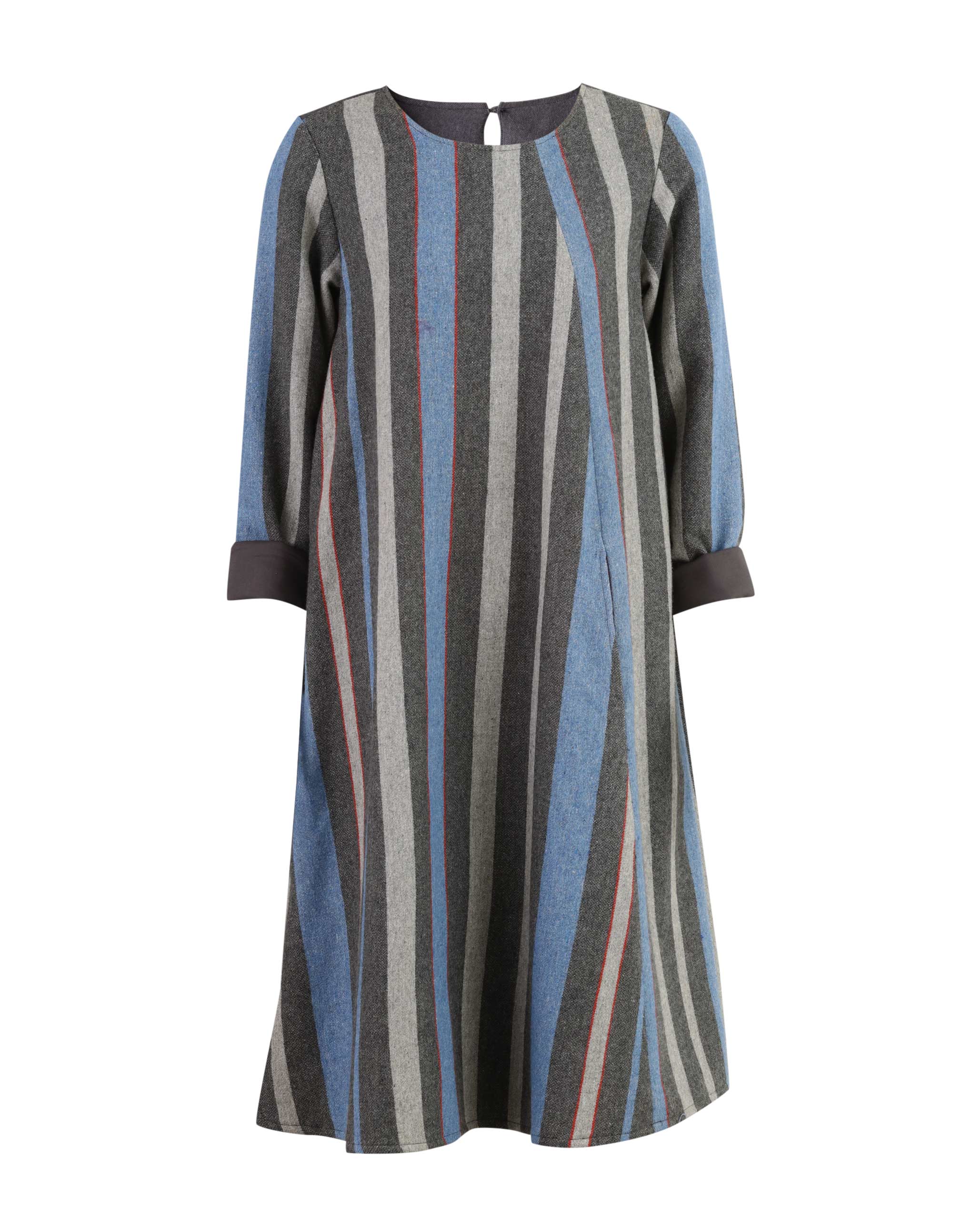 Round Neck Stripe Dress - Image 5