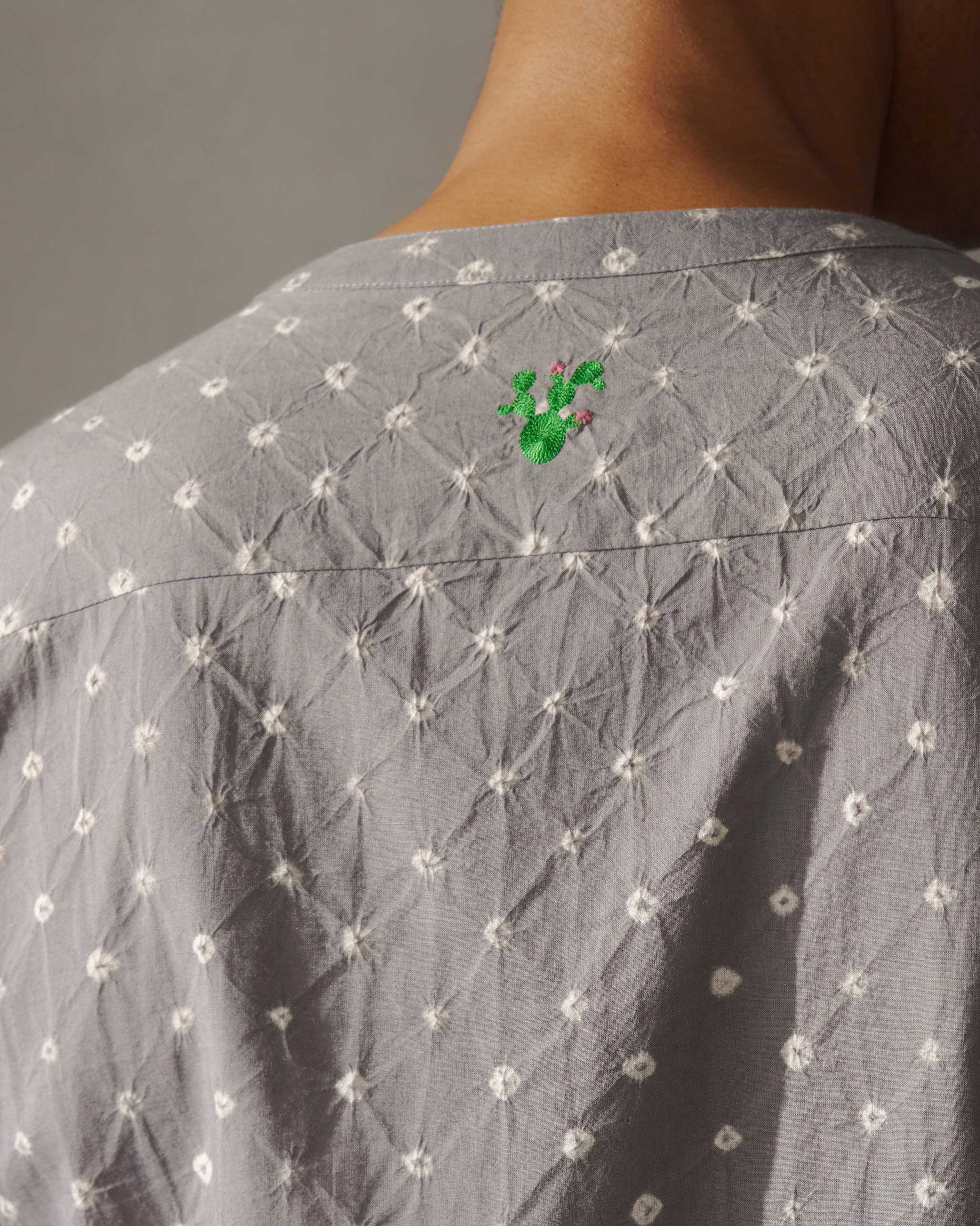 Roy Shirt - Grey Bandhani - Image 2